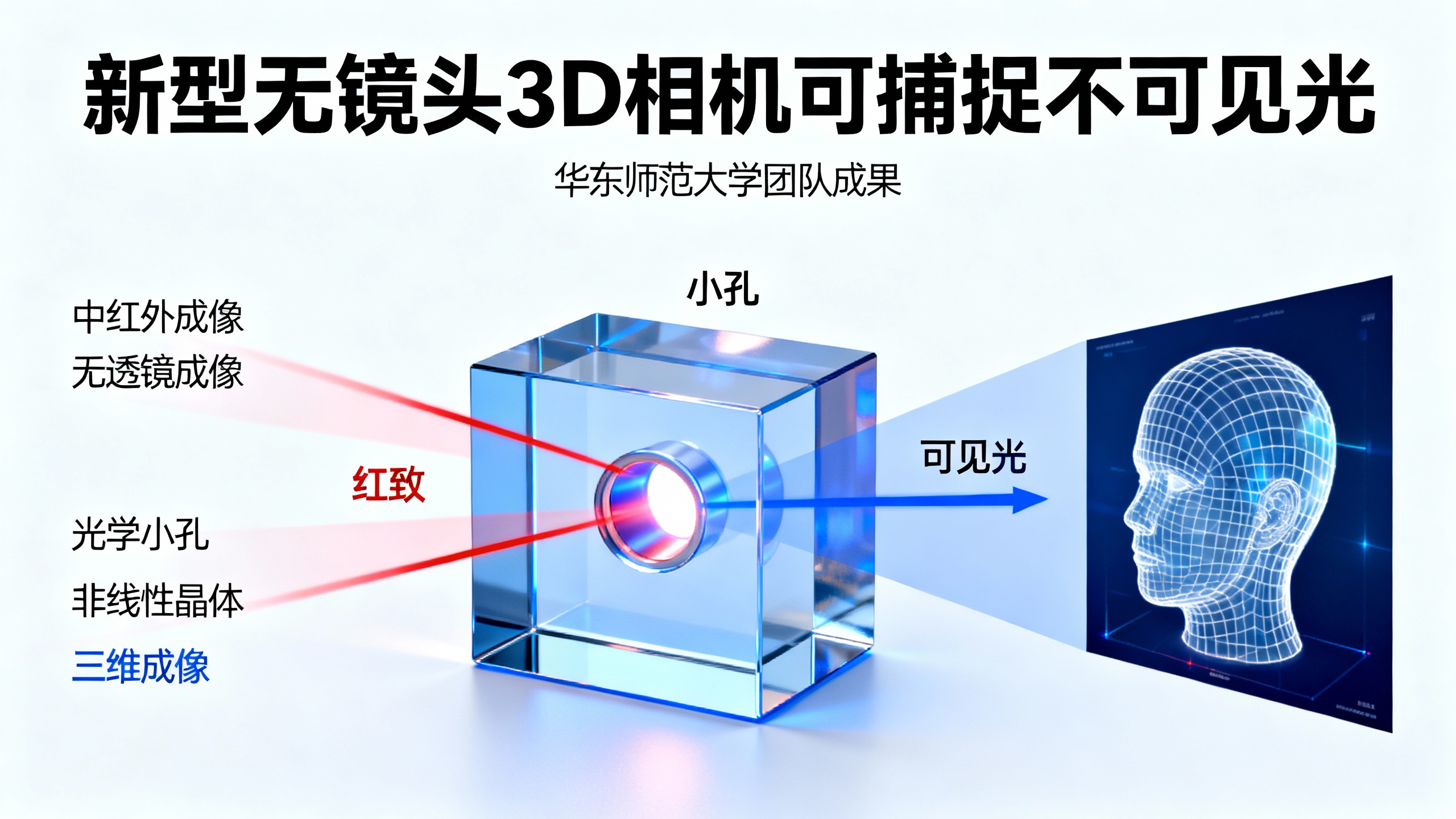 新型无镜头3D相机可捕捉不可见光