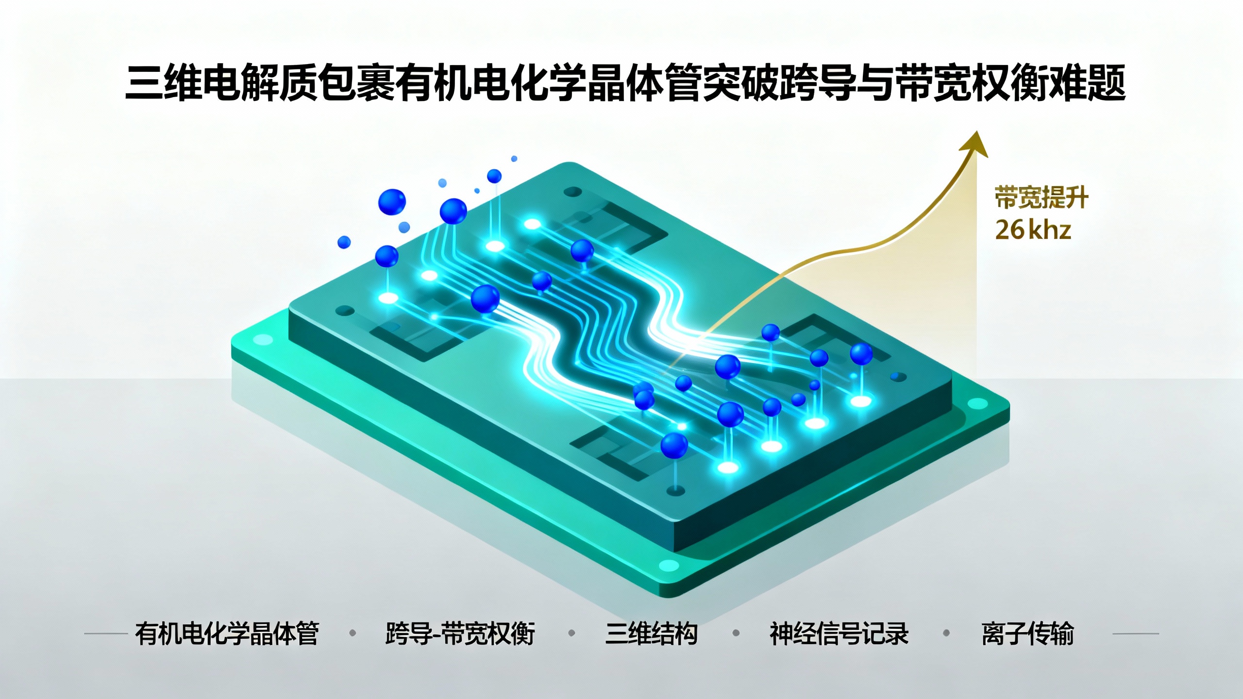 三维电解质包裹有机电化学晶体管突破跨导与带宽权衡难题