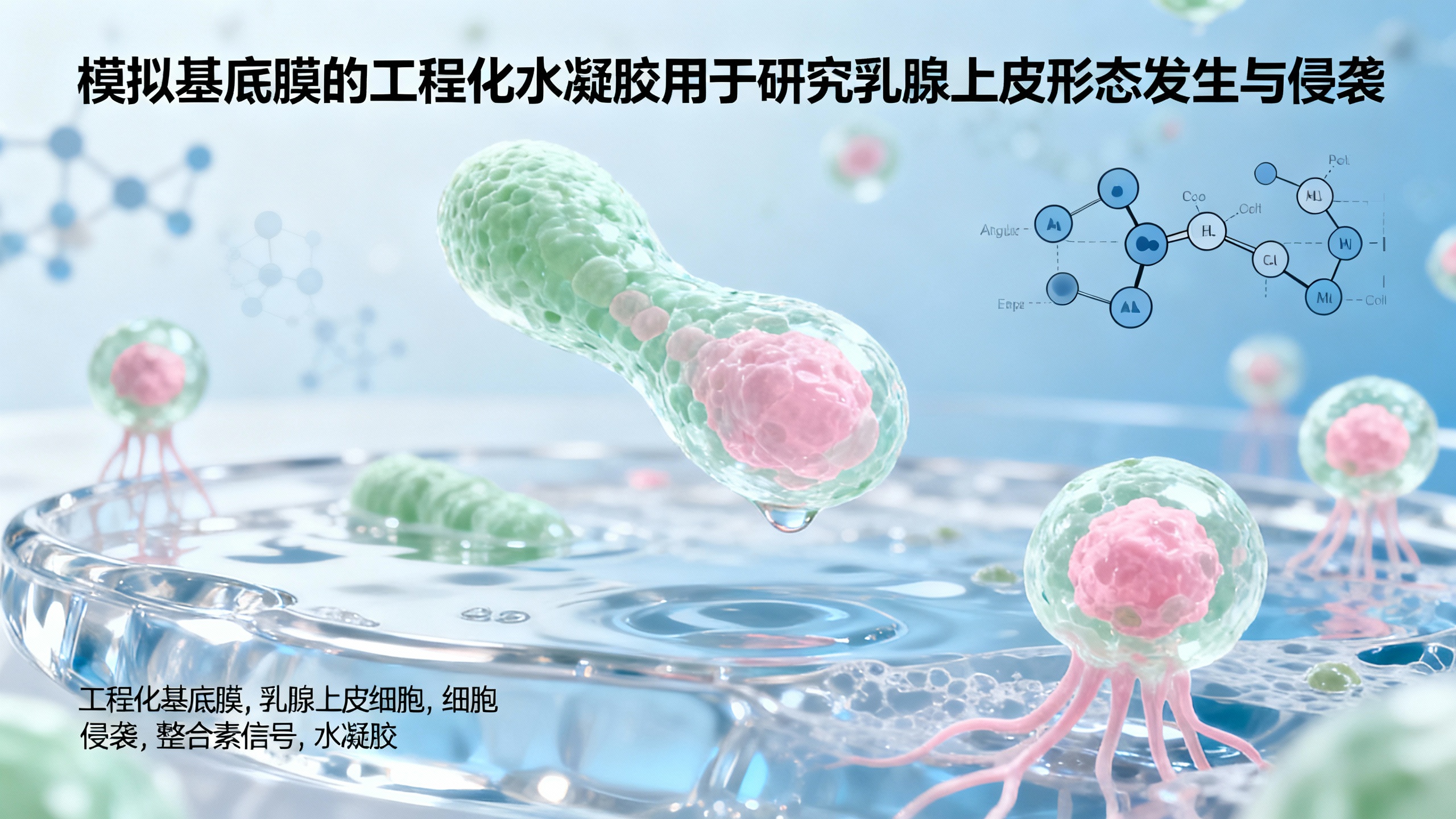 模拟基底膜的工程化水凝胶用于研究乳腺上皮形态发生与侵袭