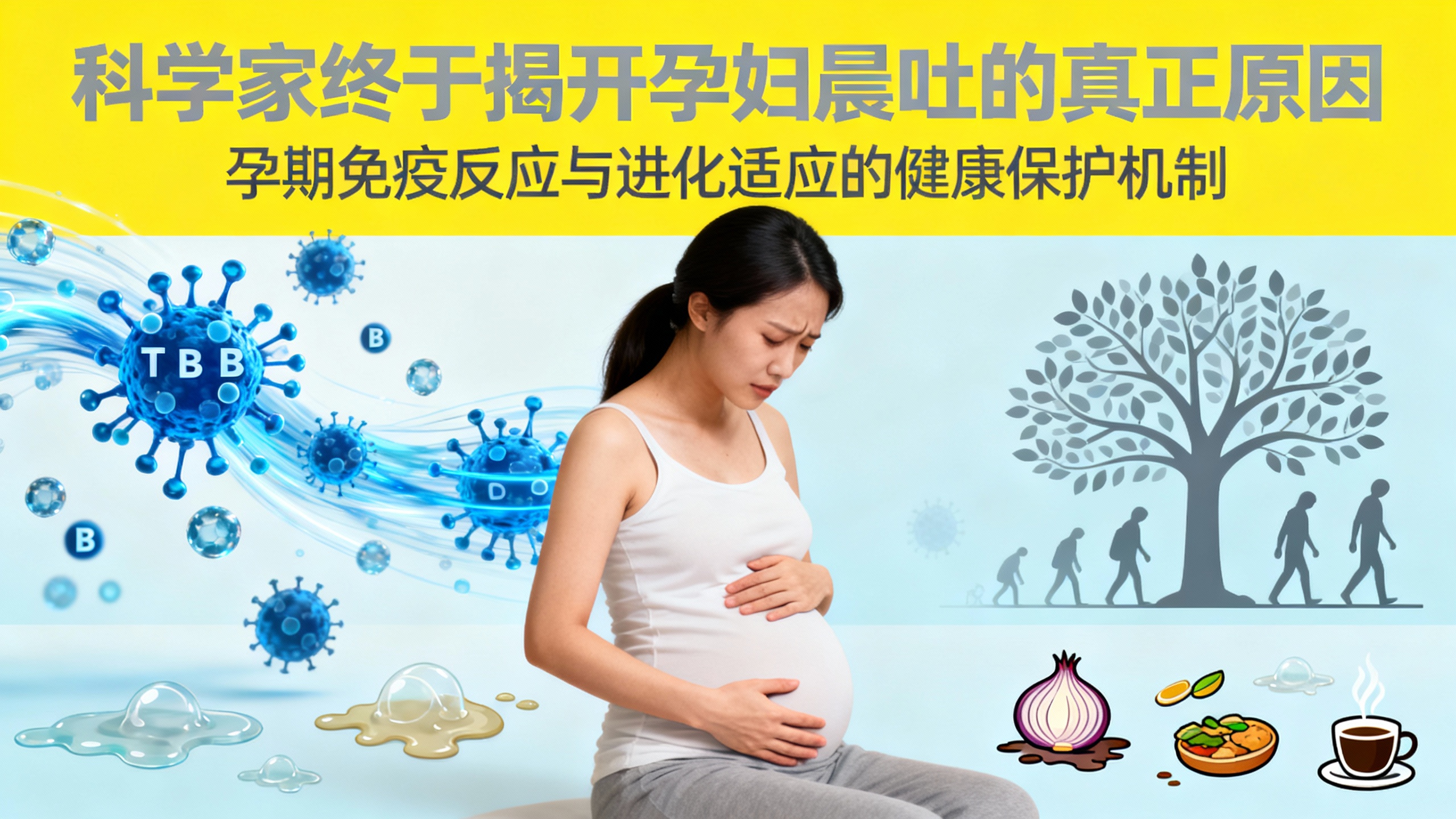 孕吐不是矫情，是免疫系统在“打怪升级”！UCLA最新研究揭秘：恶心、呕吐、闻肉味就想逃，其实是身体在保护半“外来物种”的小宝贝。