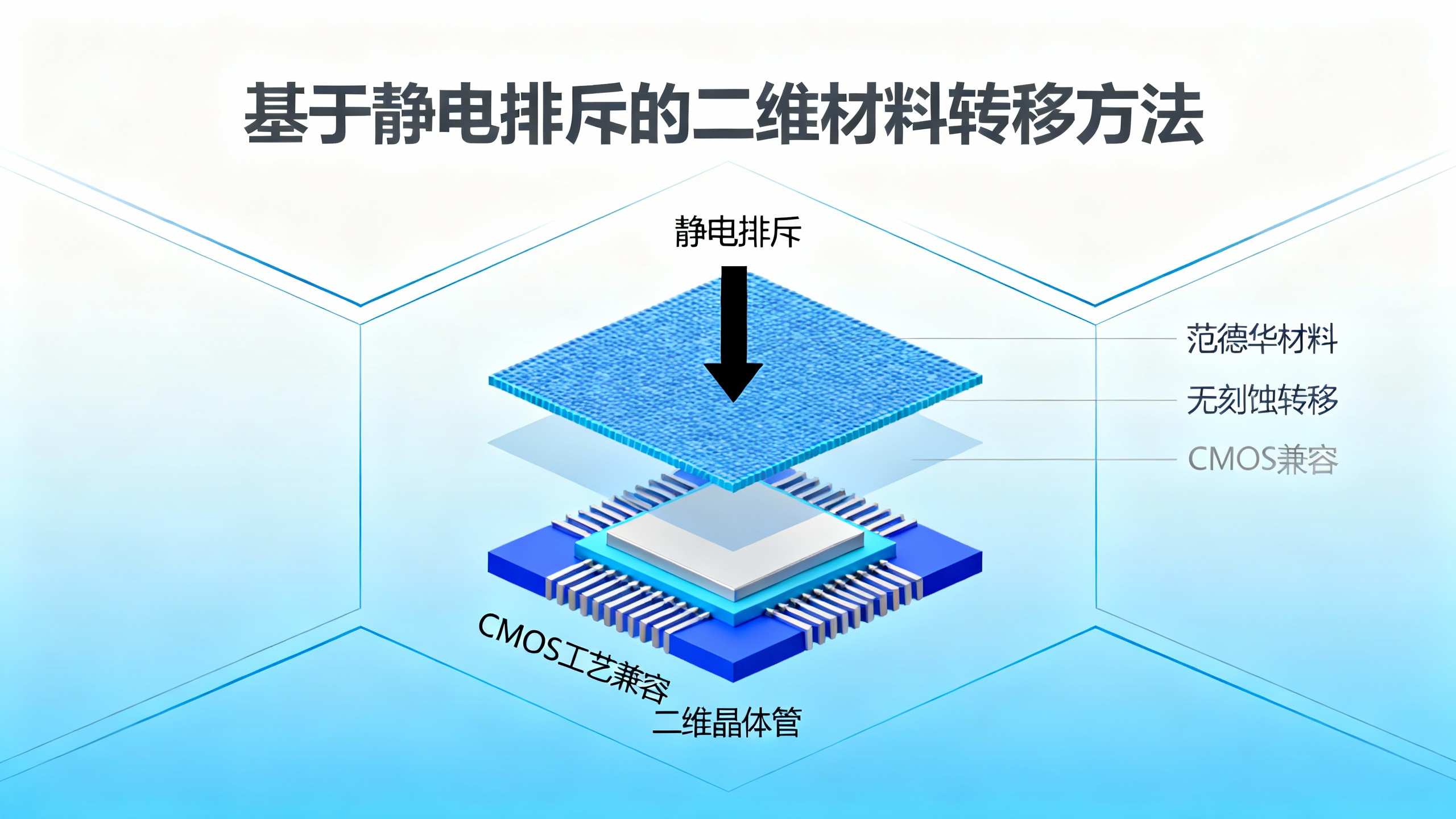 基于静电排斥的二维材料转移方法