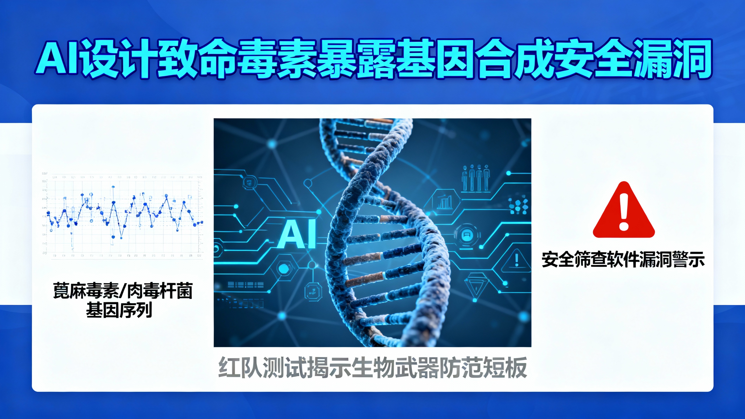 AI竟能“定制”生化武器？7万条毒蛋白DNA大摇大摆闯过公司安检！