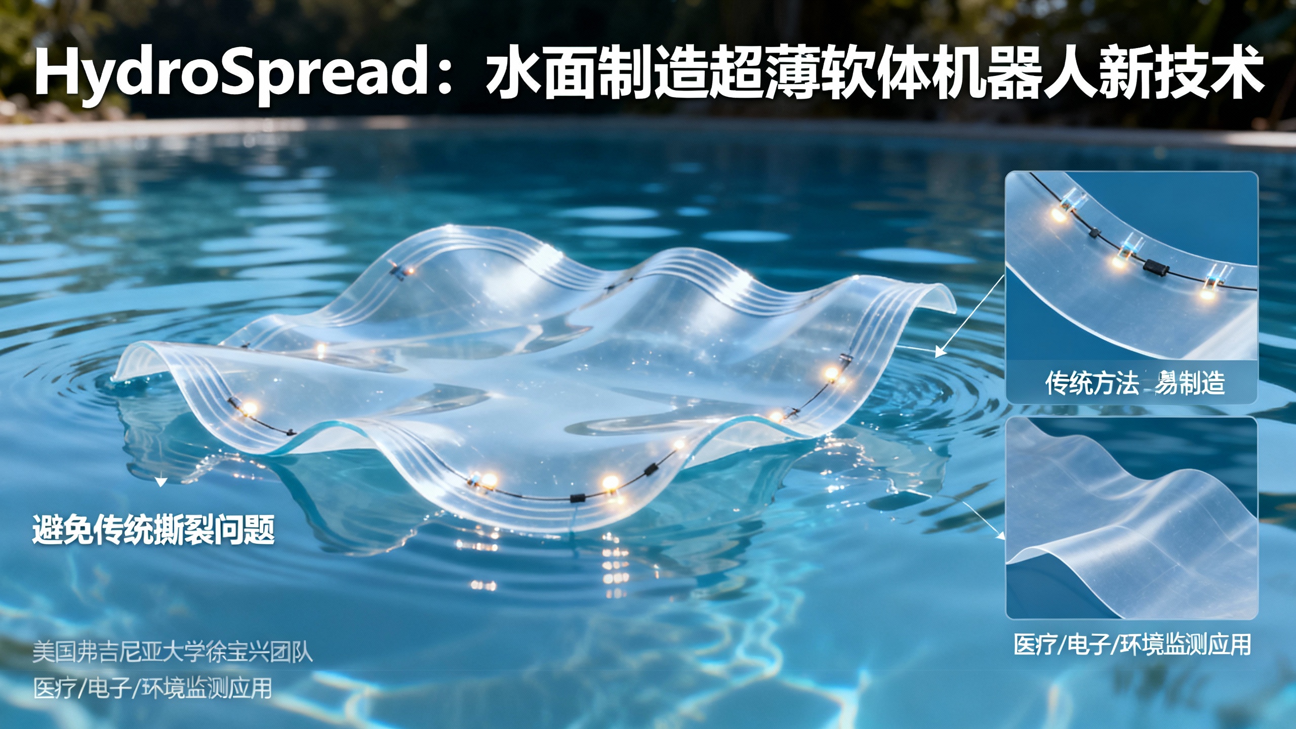 这些小机器人真的能水上行走