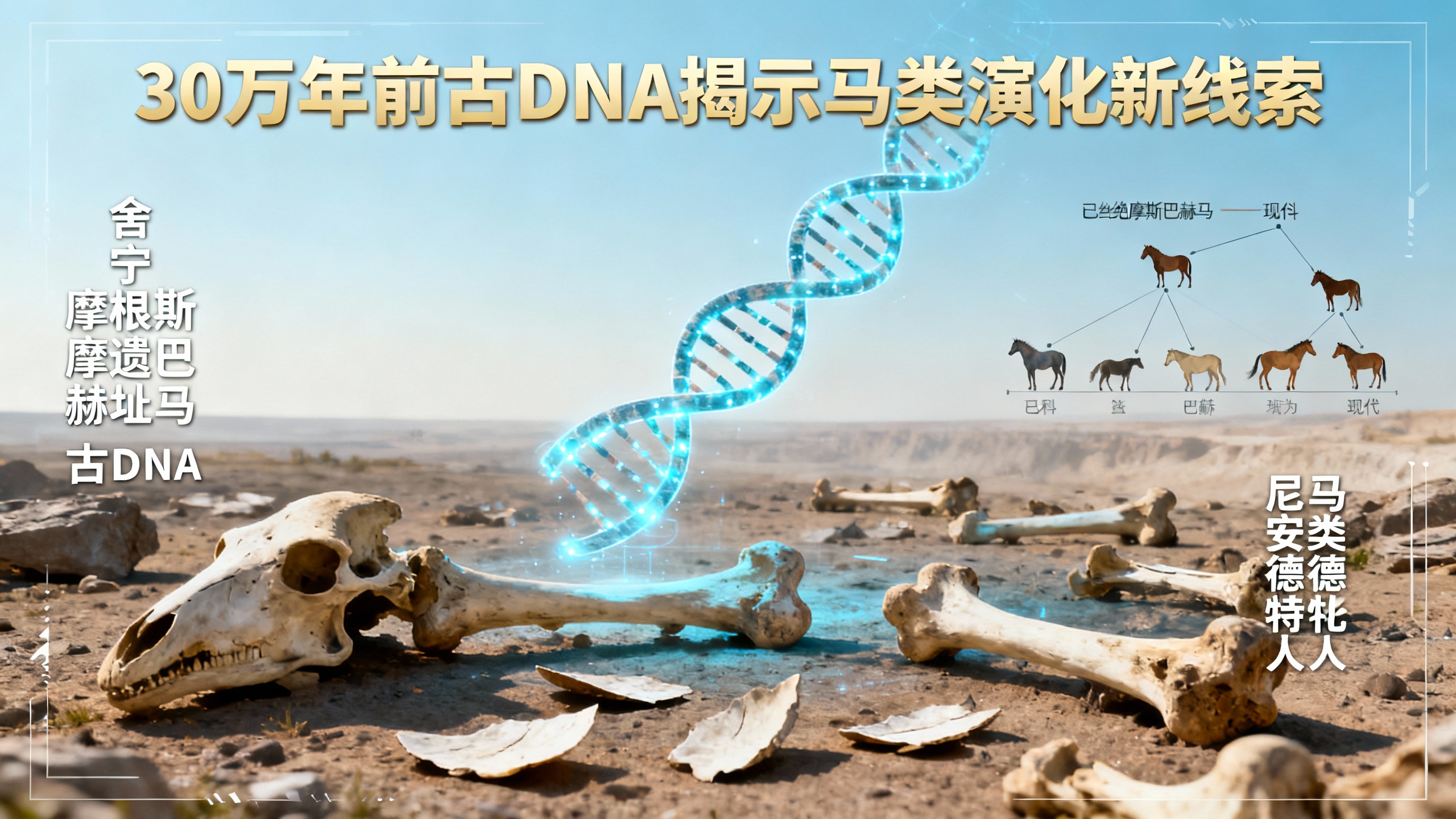 尼安德特人宰杀的马匹遗骸揭示马的进化历程