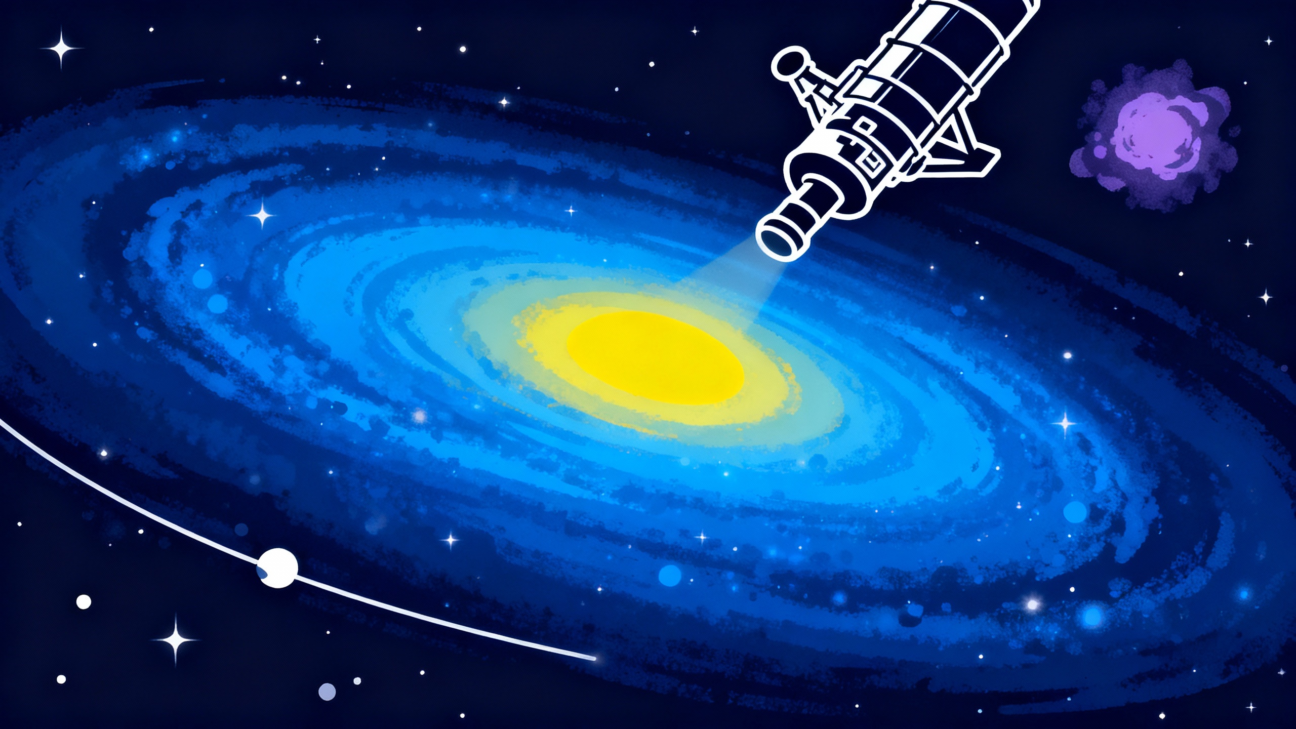 哈勃望远镜拍到一个蓝金相间的发光星系