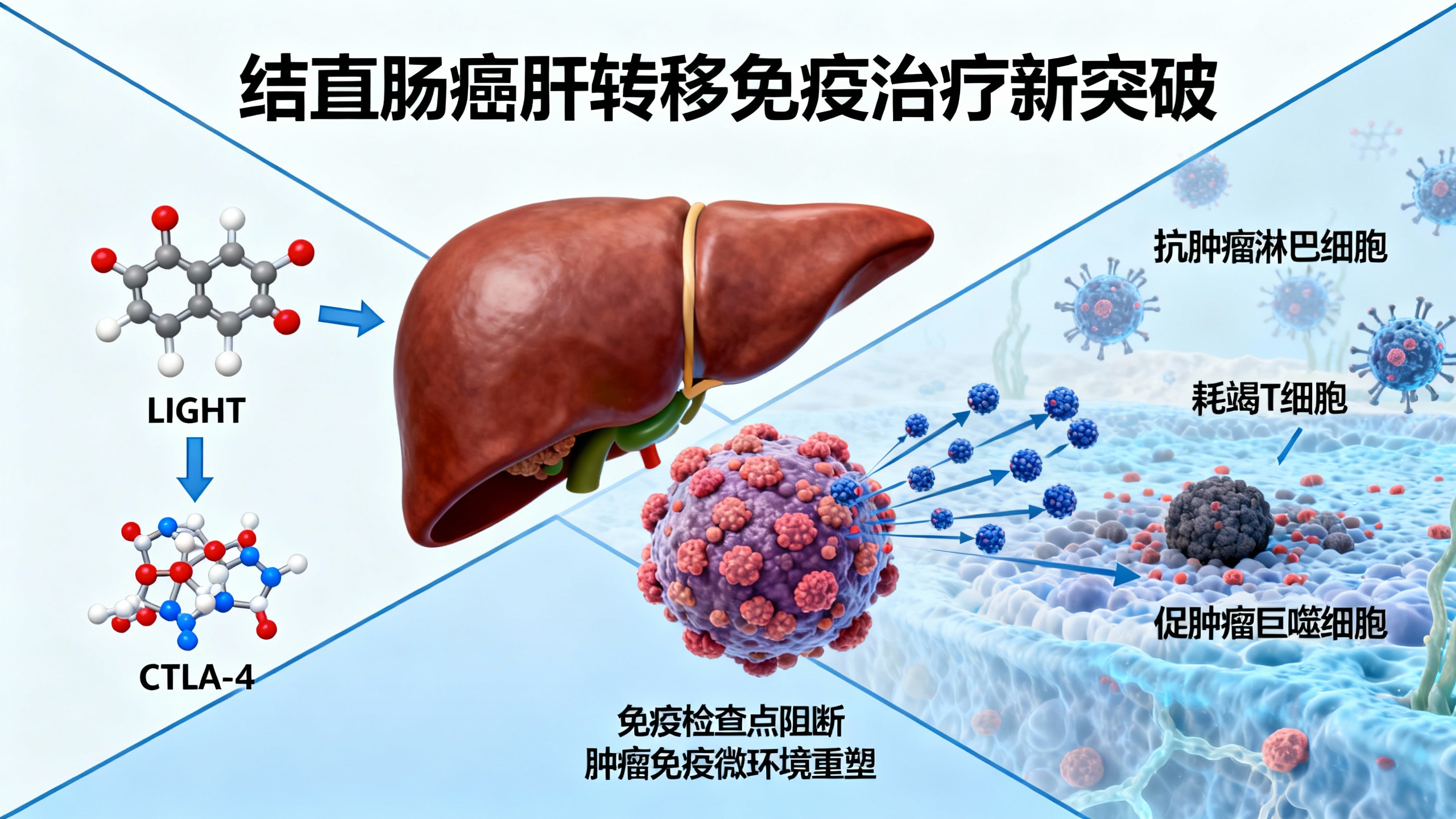 过度激活LIGHT信号并阻断免疫检查点可改变肝脏转移性肠癌的免疫环境