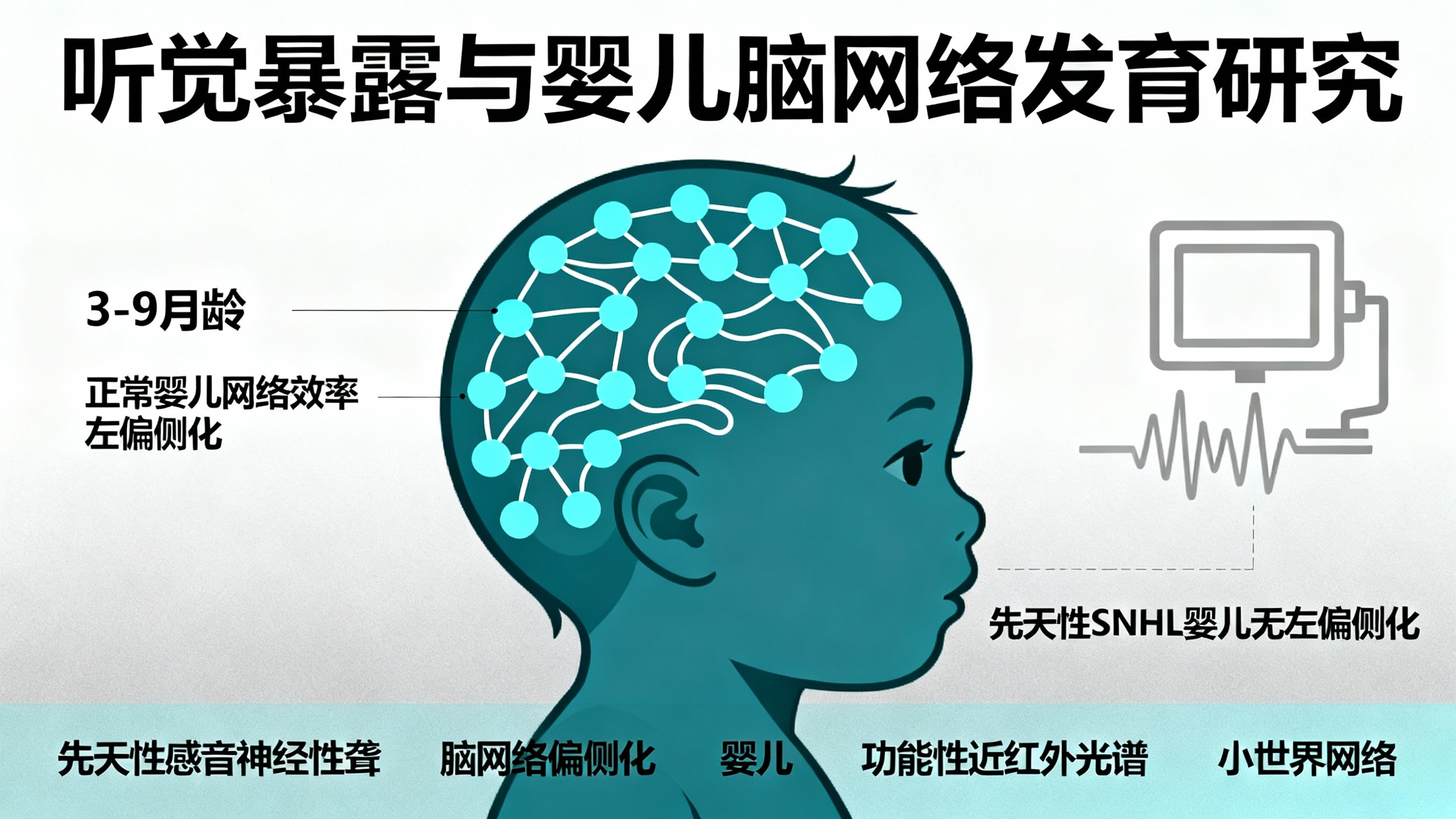 先天性耳聋婴儿大脑网络不对称性的发育变化