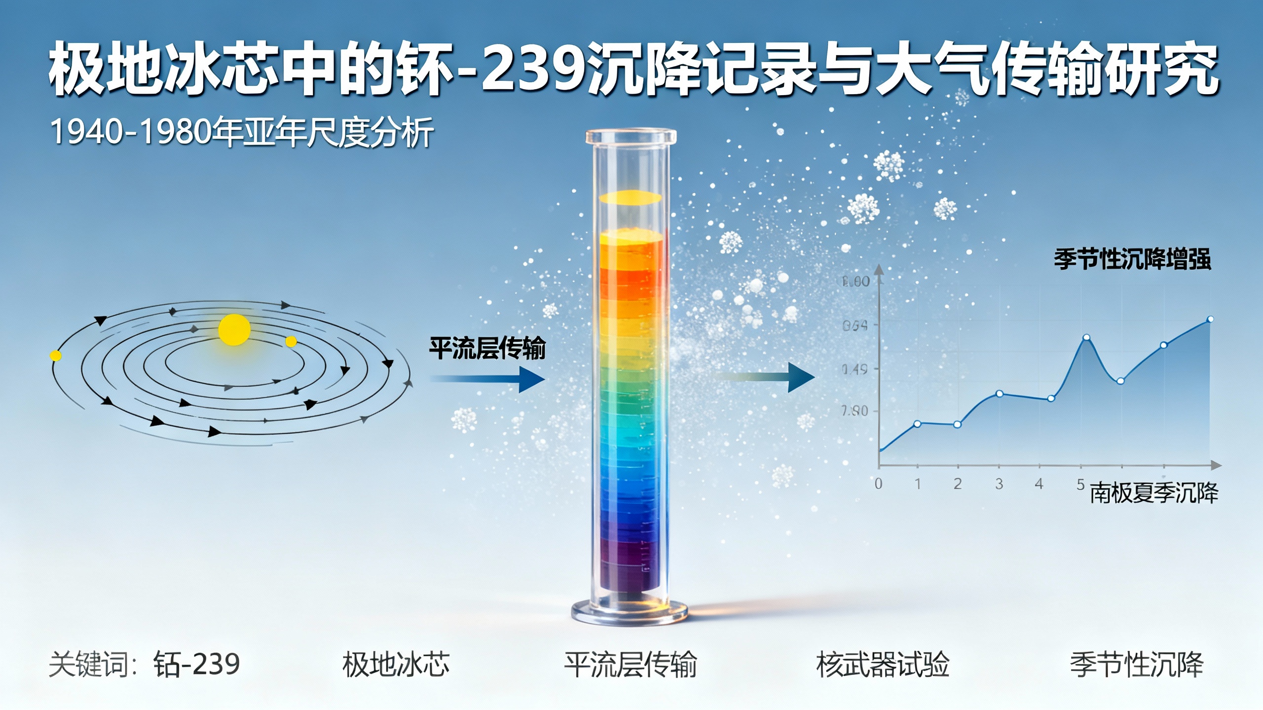 用极地冰芯中的钚-239追踪平流层物质的移动