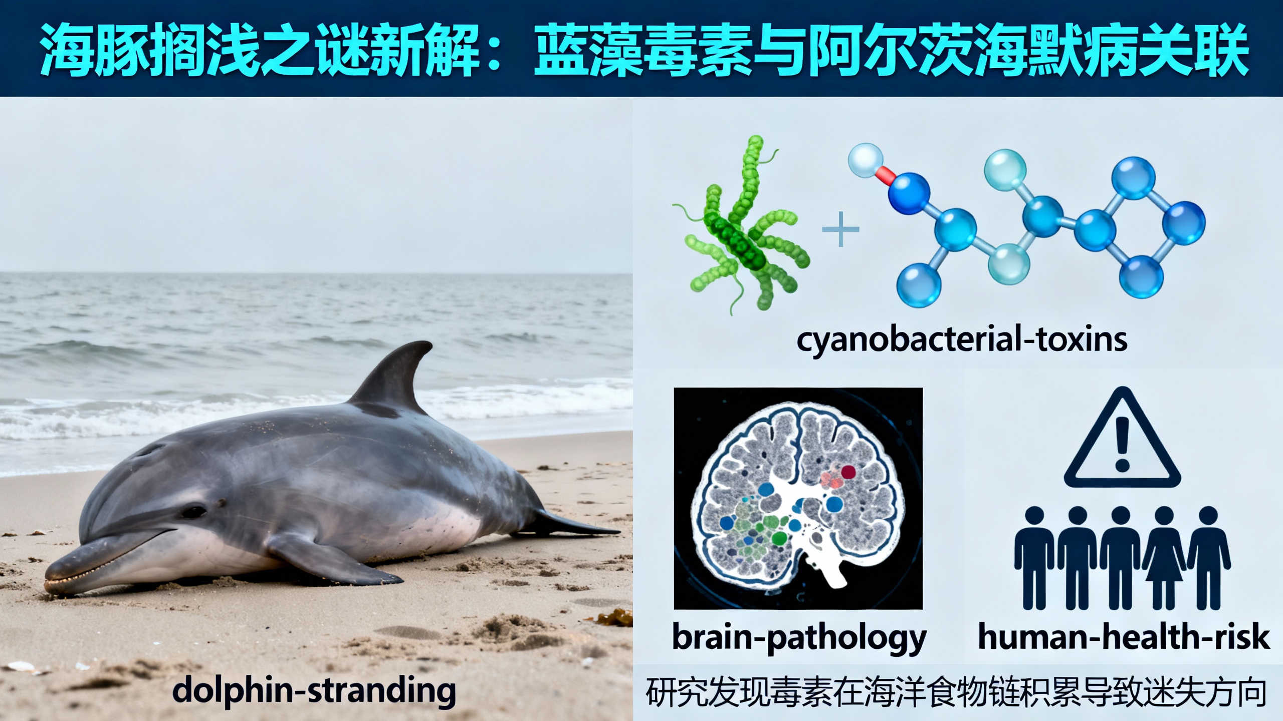 海豚可能因海洋有毒藻类爆发而患上阿尔茨海默病
