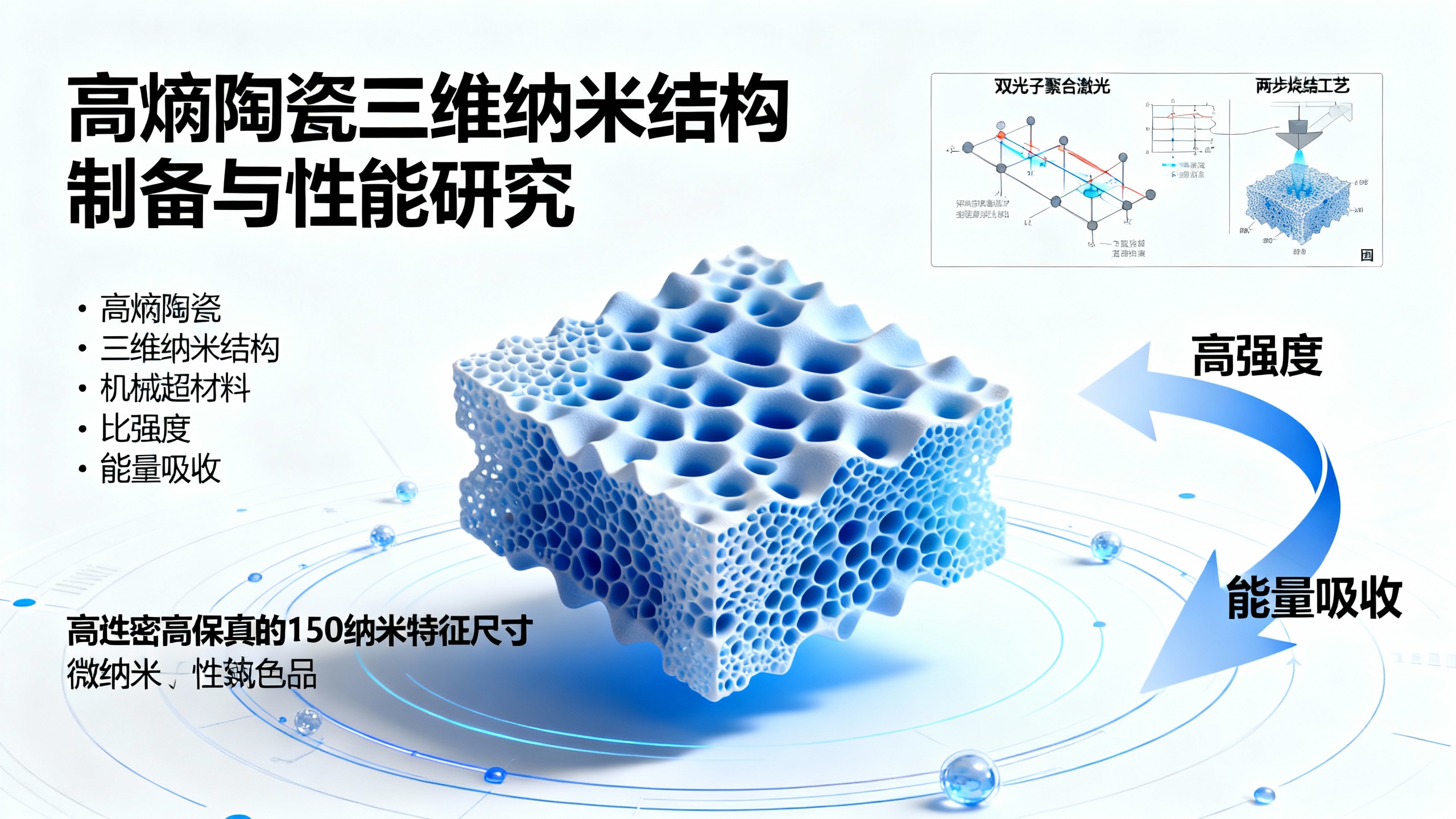 轻质超强的三维纳米陶瓷新材料