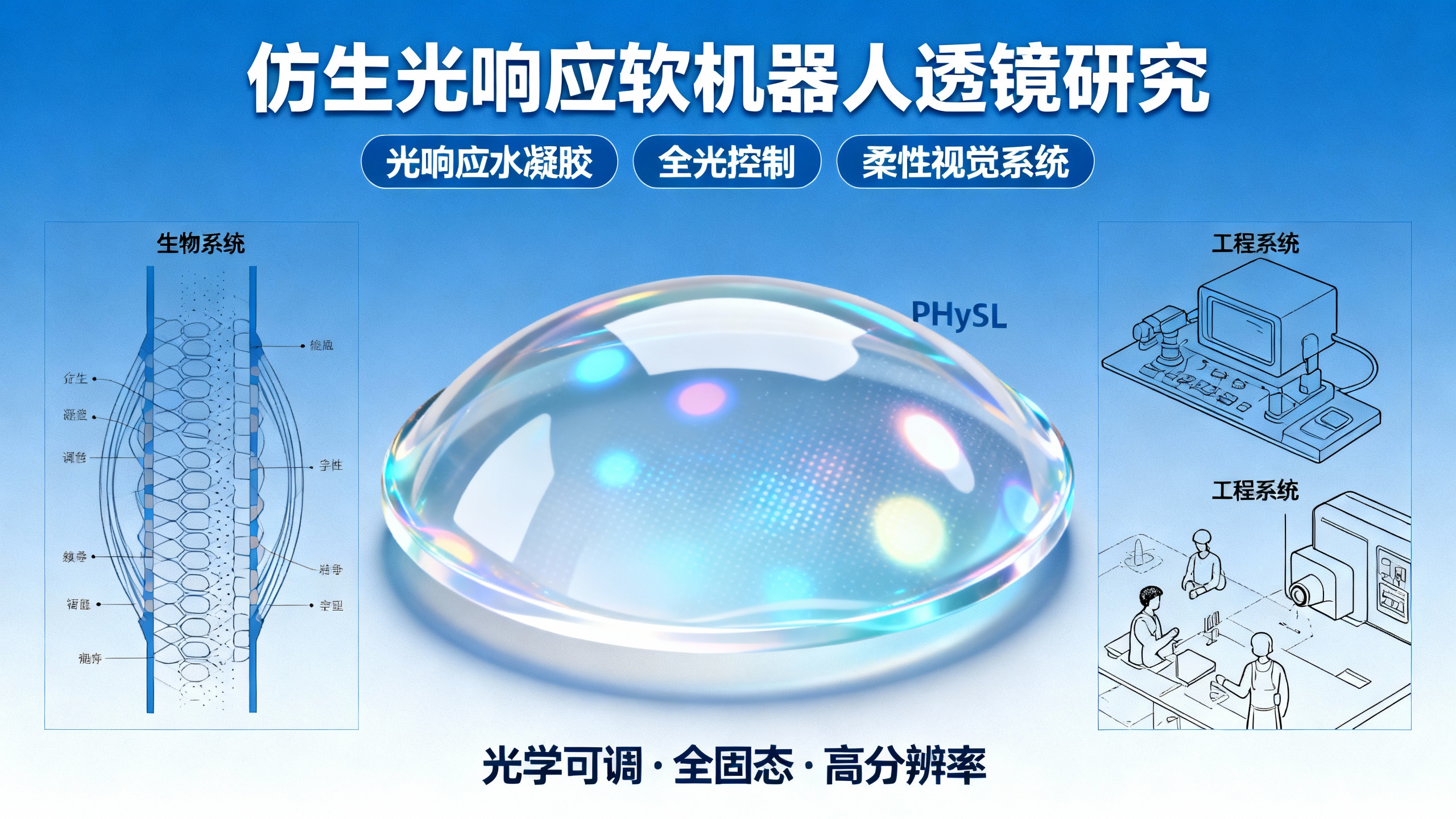 仿生光敏软体机器人镜头