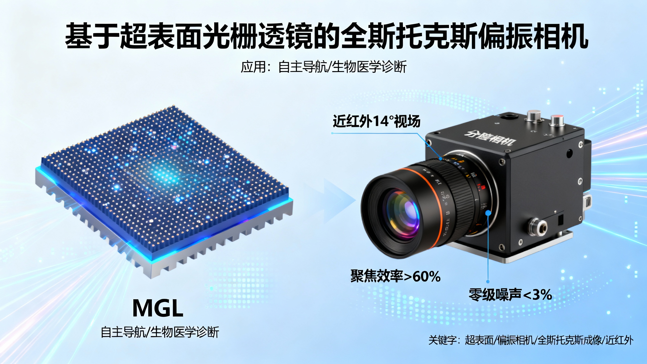 基于超构光栅透镜的集成偏振相机