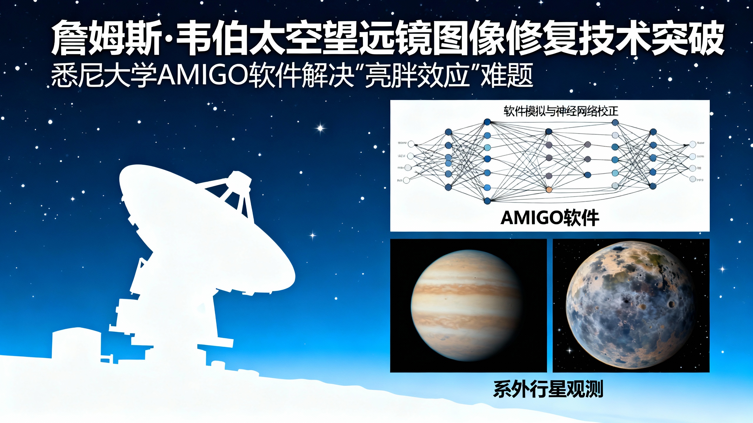 AI让詹姆斯·韦伯望远镜重获清晰视野