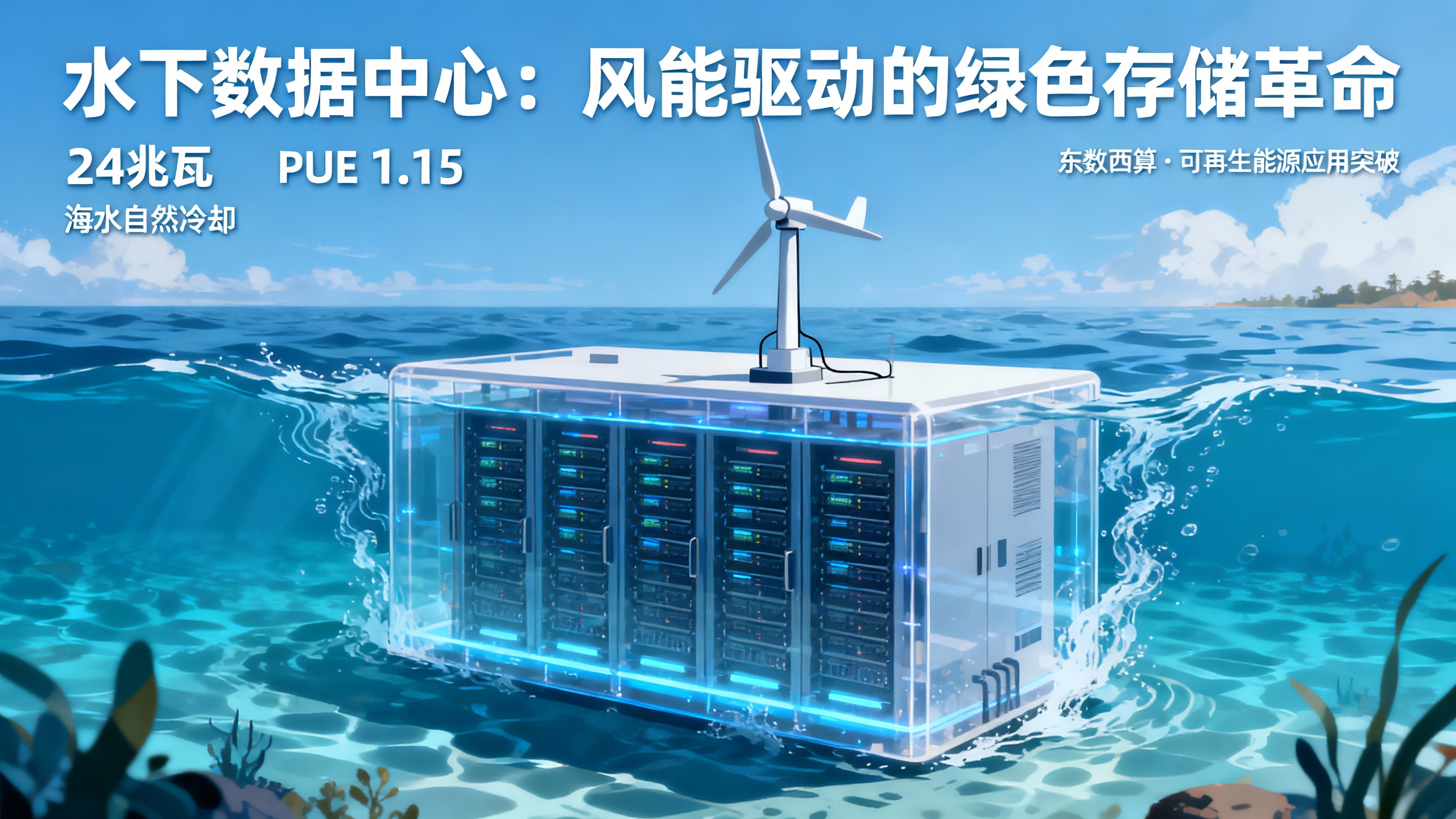 中国首次尝试用风能驱动海底数据中心