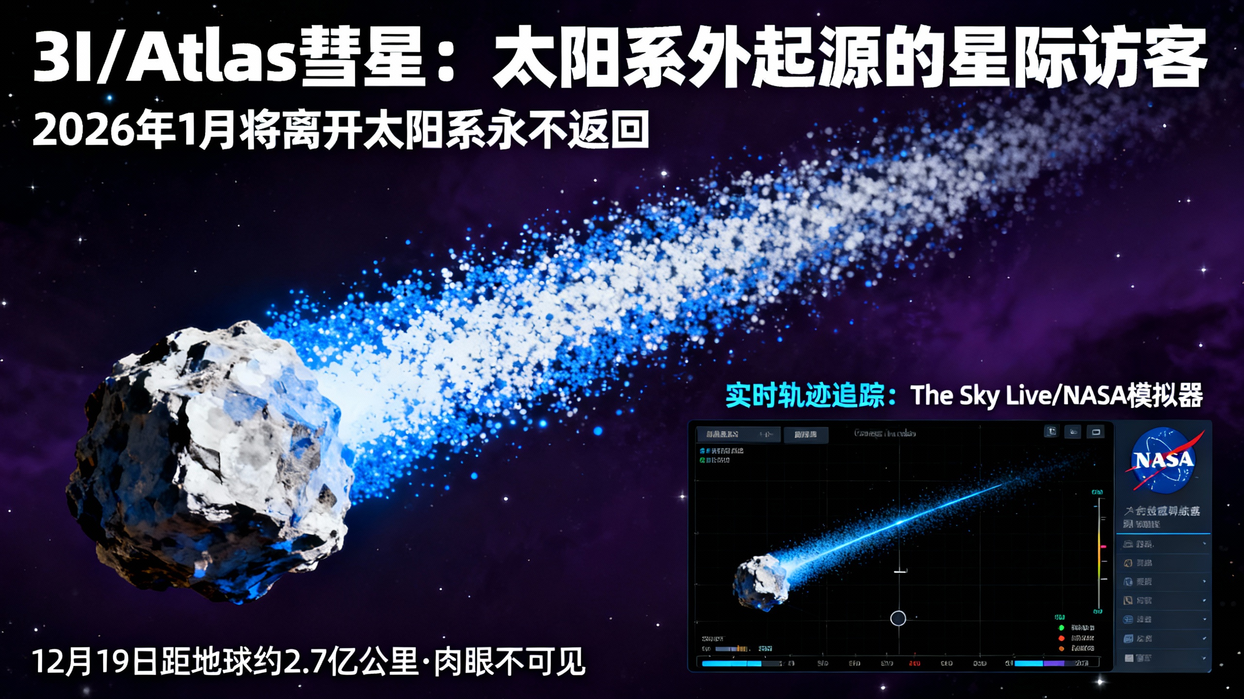 如何追踪彗星3I/阿特拉斯的运行轨迹