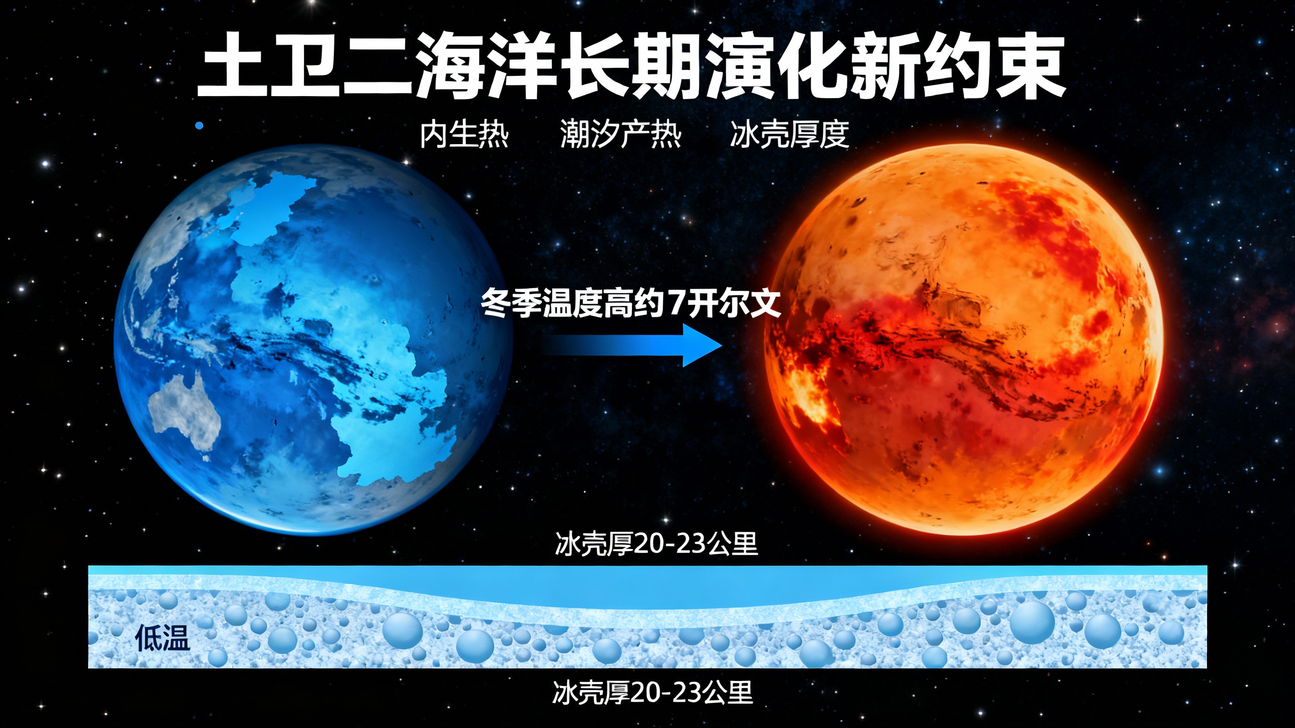 土星卫星恩克拉多斯北极的内部热量