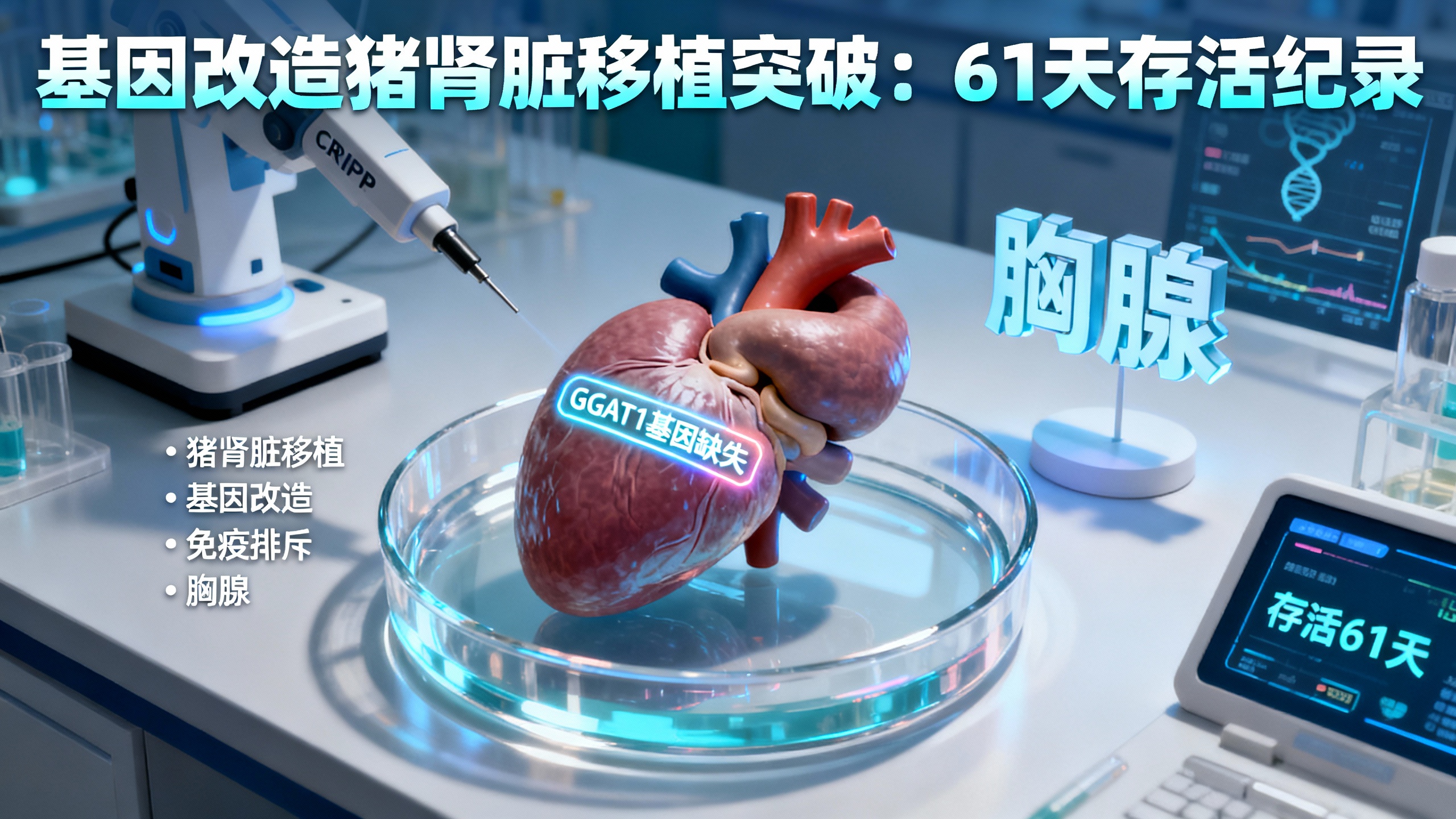 猪器官移植常被人体排斥，科学家找到应对方法