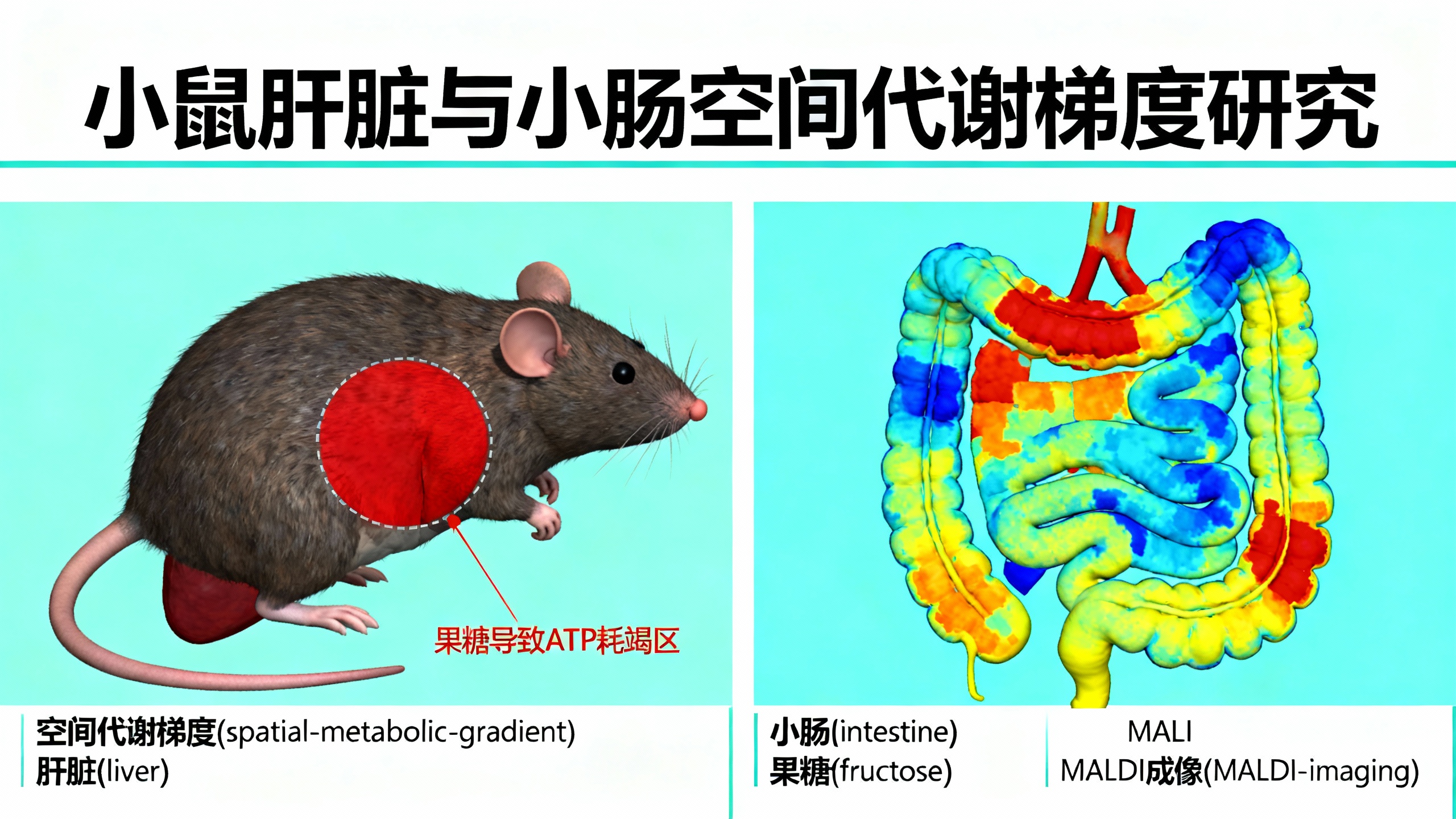 肝脏和小肠中的代谢物分布差异
