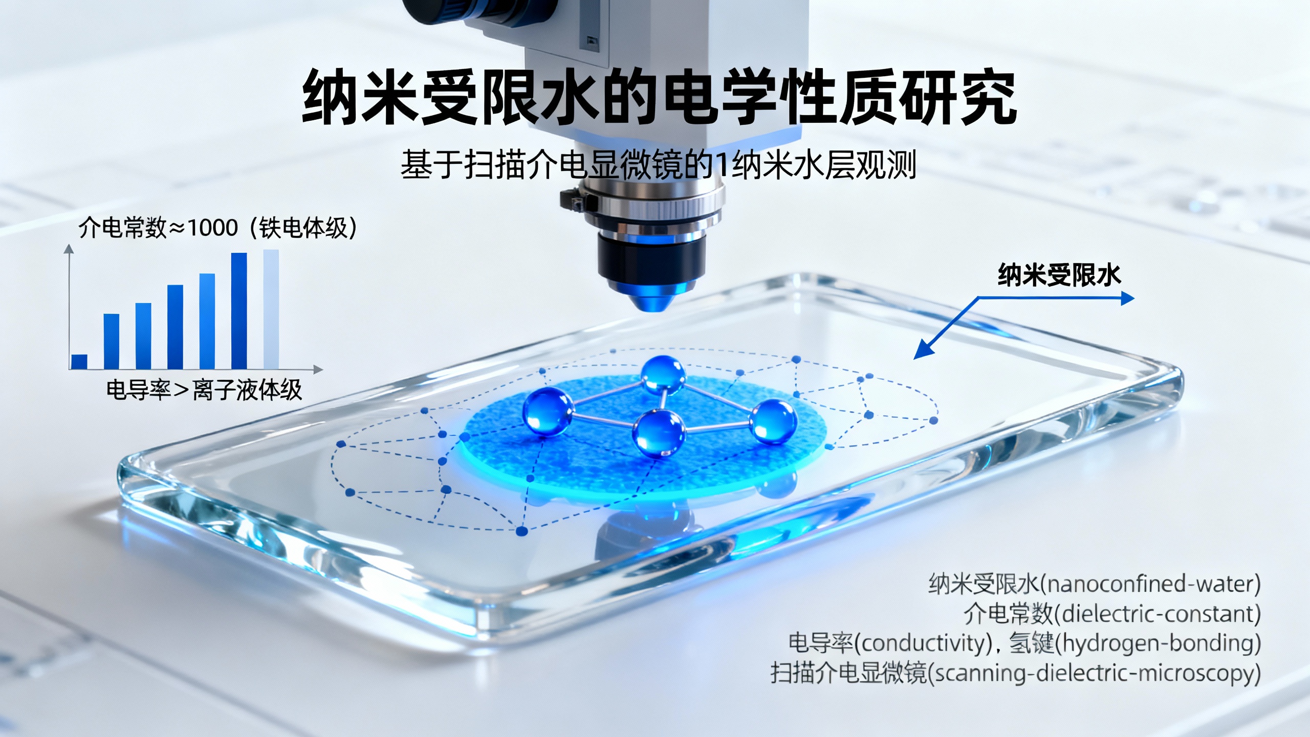 受限水的平面内介电常数和导电性