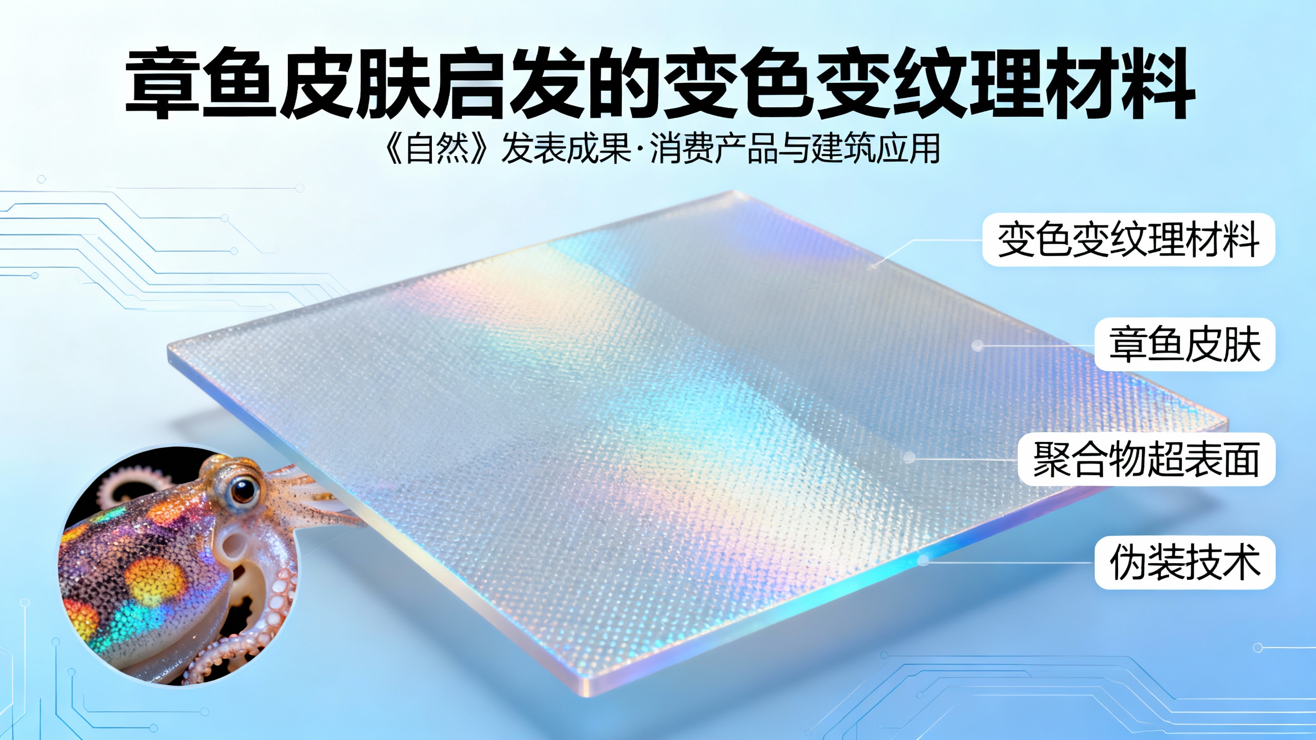 会变色变纹理的“人造皮肤”，灵感来自章鱼