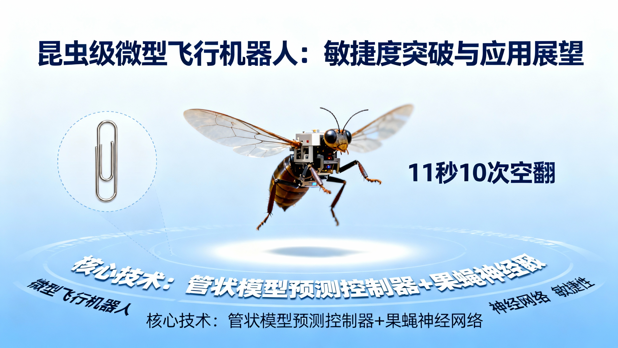 看这个小机器人像昆虫一样在空中翻跟头