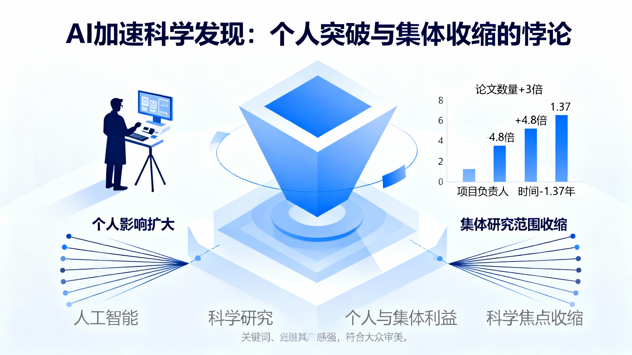 人工智能工具放大了科学家的影响力，却缩小了科学研究的广度