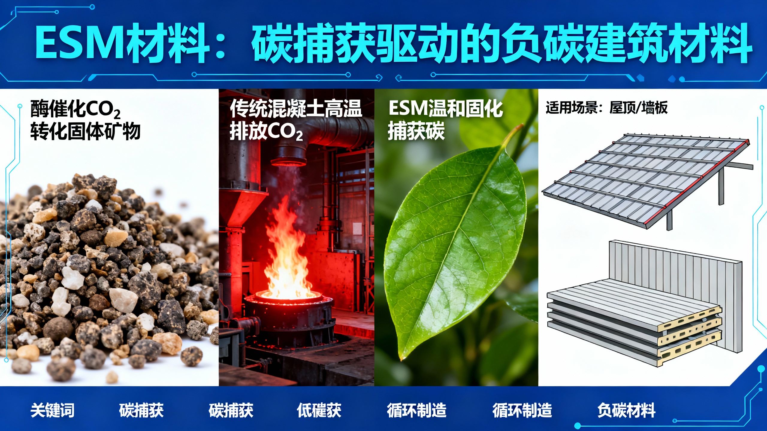 这种新型建筑材料能从空气中吸收二氧化碳
