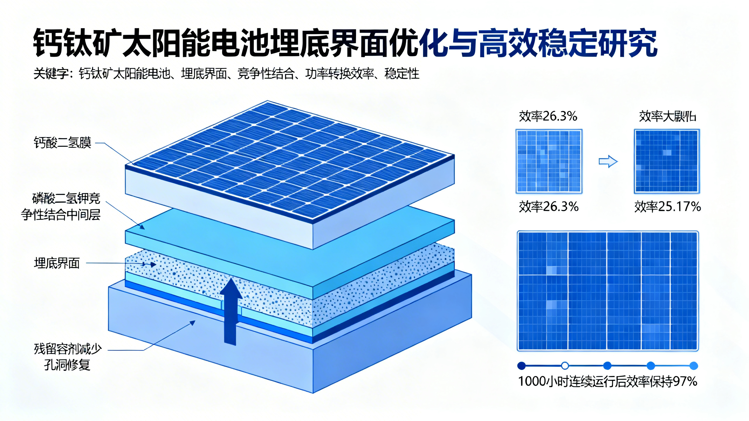 让钙钛矿太阳能电池全年稳定高效的“夹层”技术