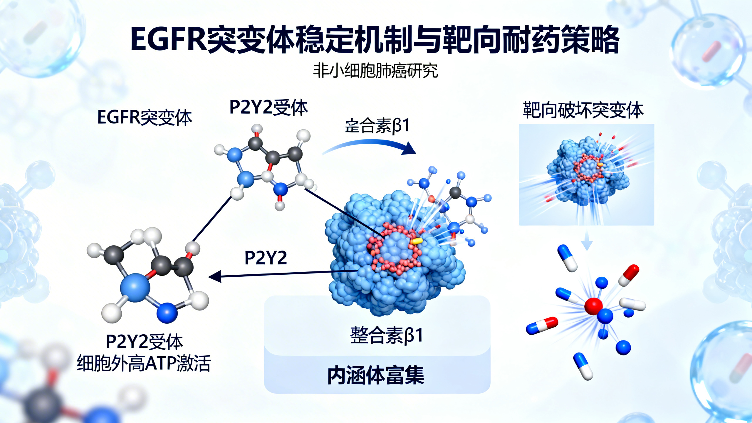 基因筛查发现：P2Y2-整合素通路能稳定肺癌中的EGFR突变