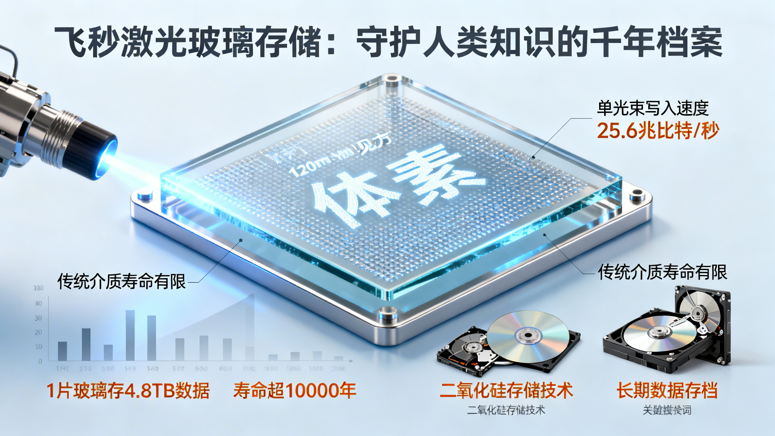 用激光在玻璃中存储海量、高速、高效的数据