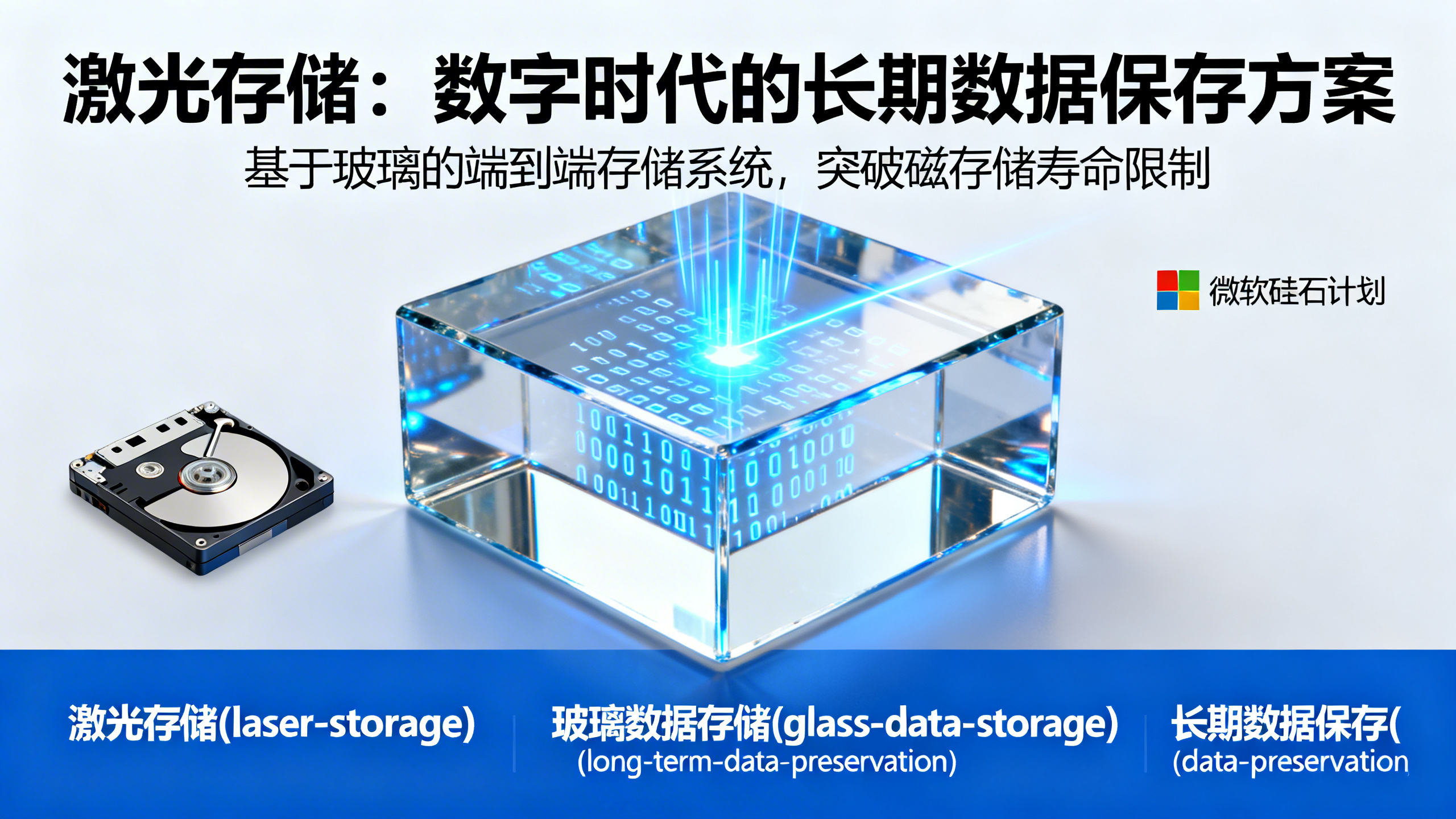 用激光刻在玻璃上的“硬盘”，能保存数据上千年