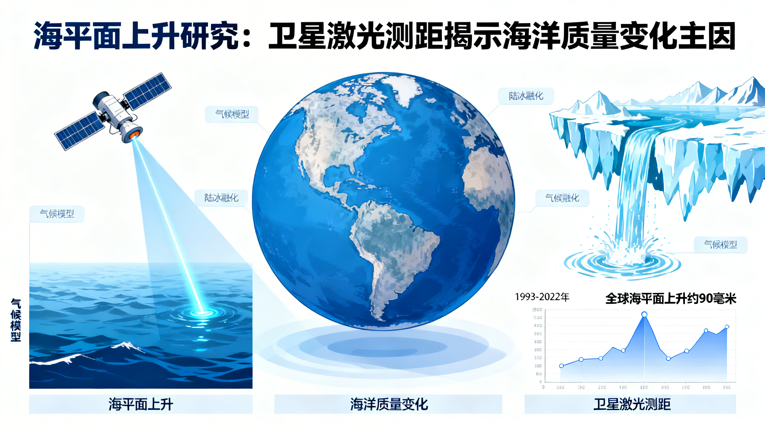 太空激光测出海平面正以史上最快的速度上升