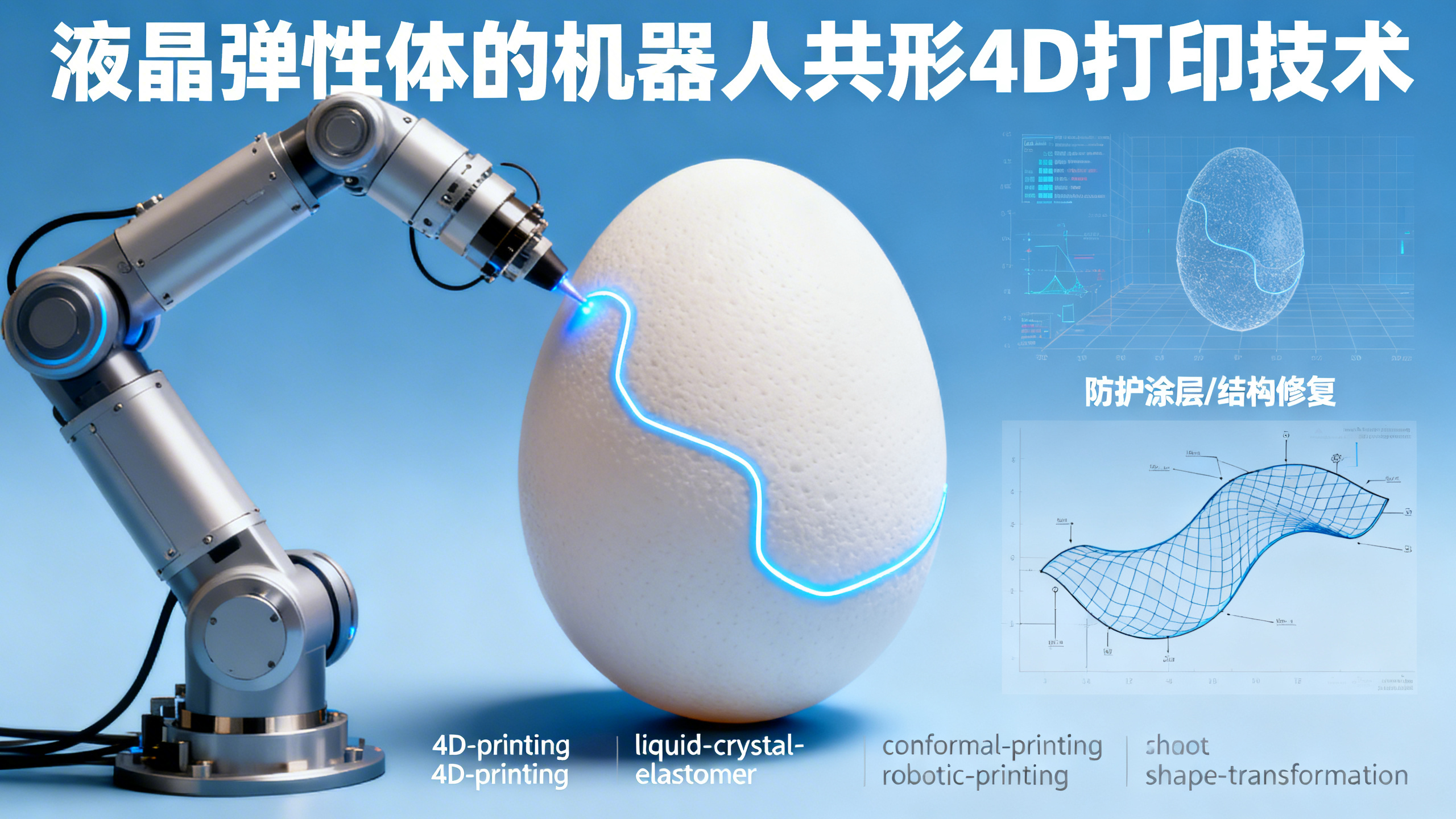 用机器人“打印”能随温度变形的智能材料