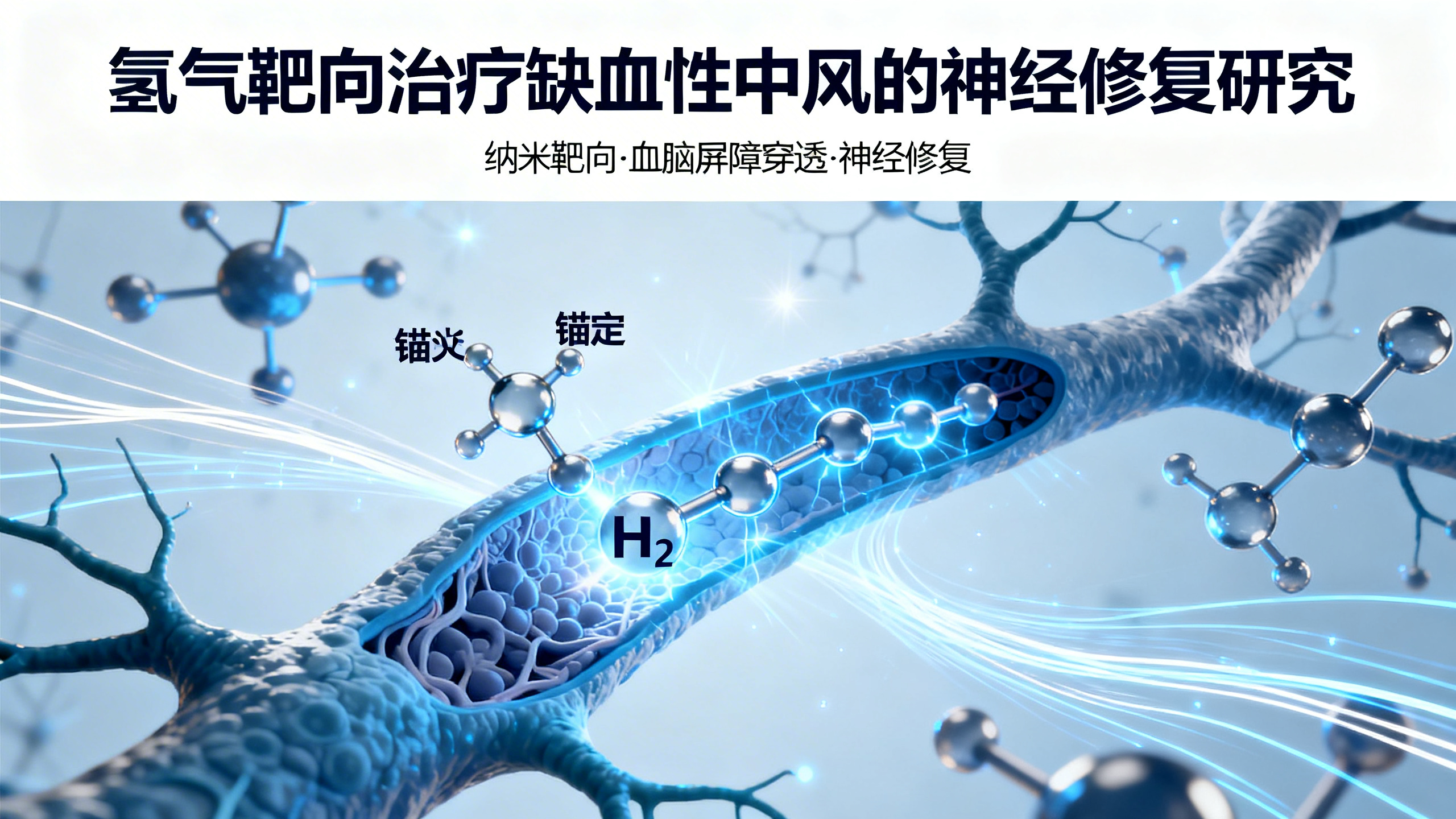 氢气靶向穿越血脑屏障，保护脑细胞免受缺血性中风损伤