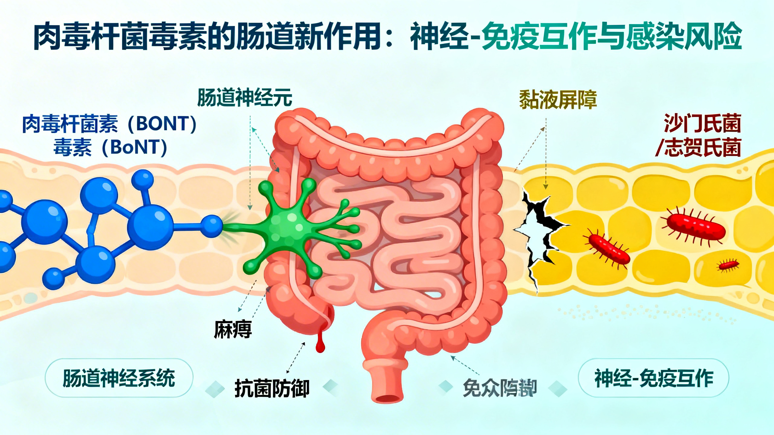 肠道肉毒杆菌毒素帮沙门氏菌和志贺氏菌“开门”