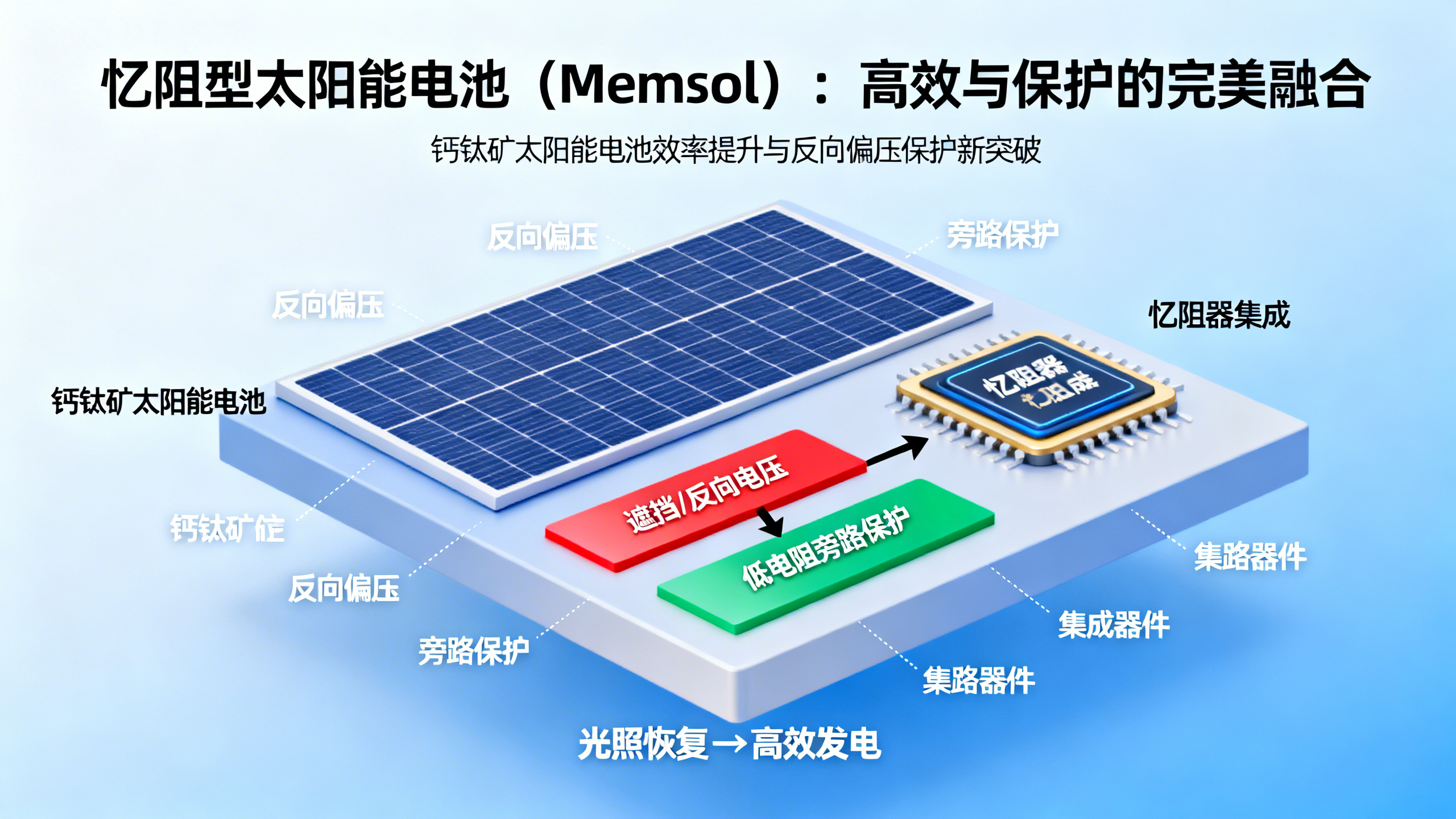 能自动调节电压的新型忆阻器，让钙钛矿太阳能电池更稳定