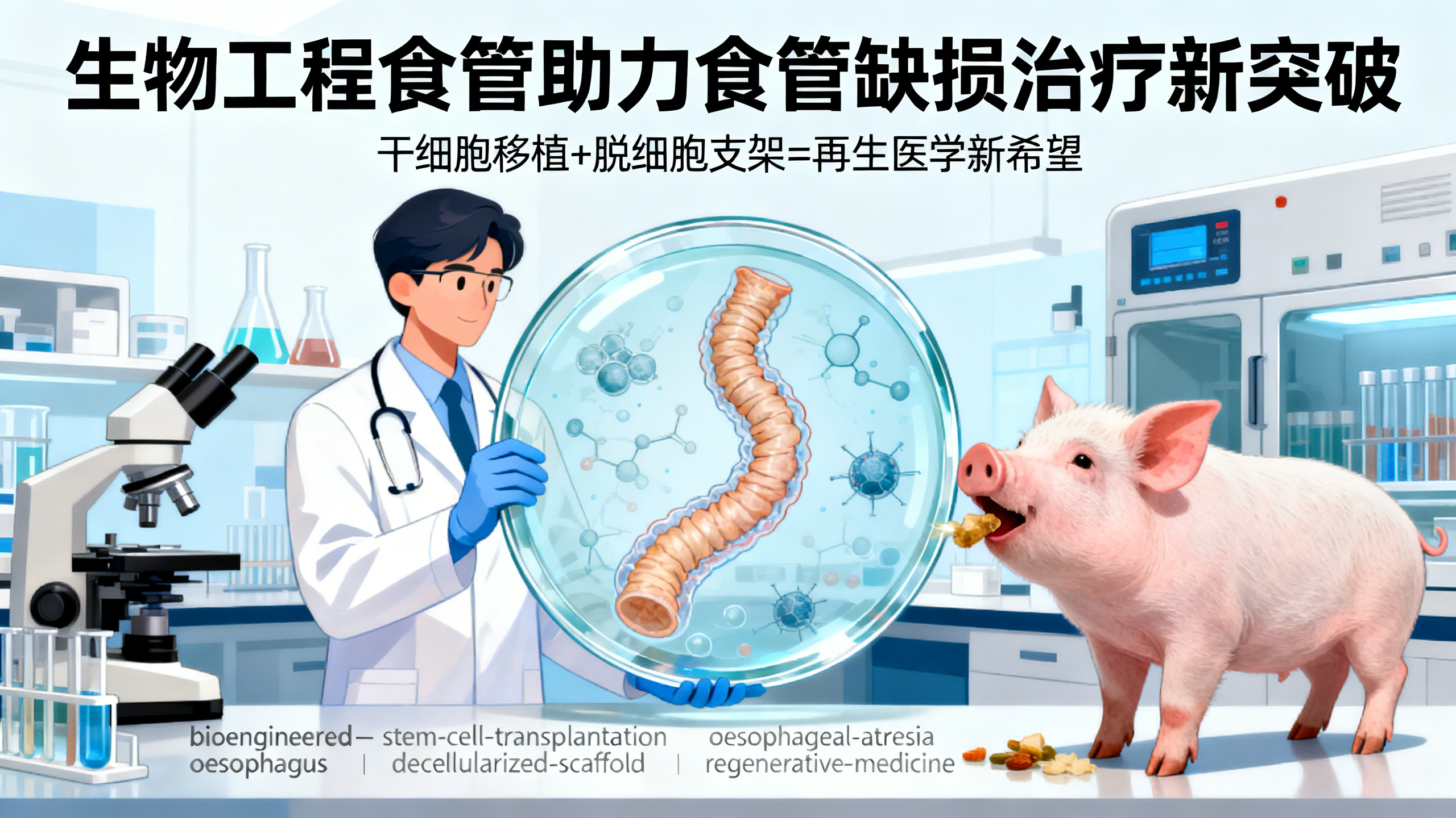 实验室培育食管让猪恢复吞咽能力