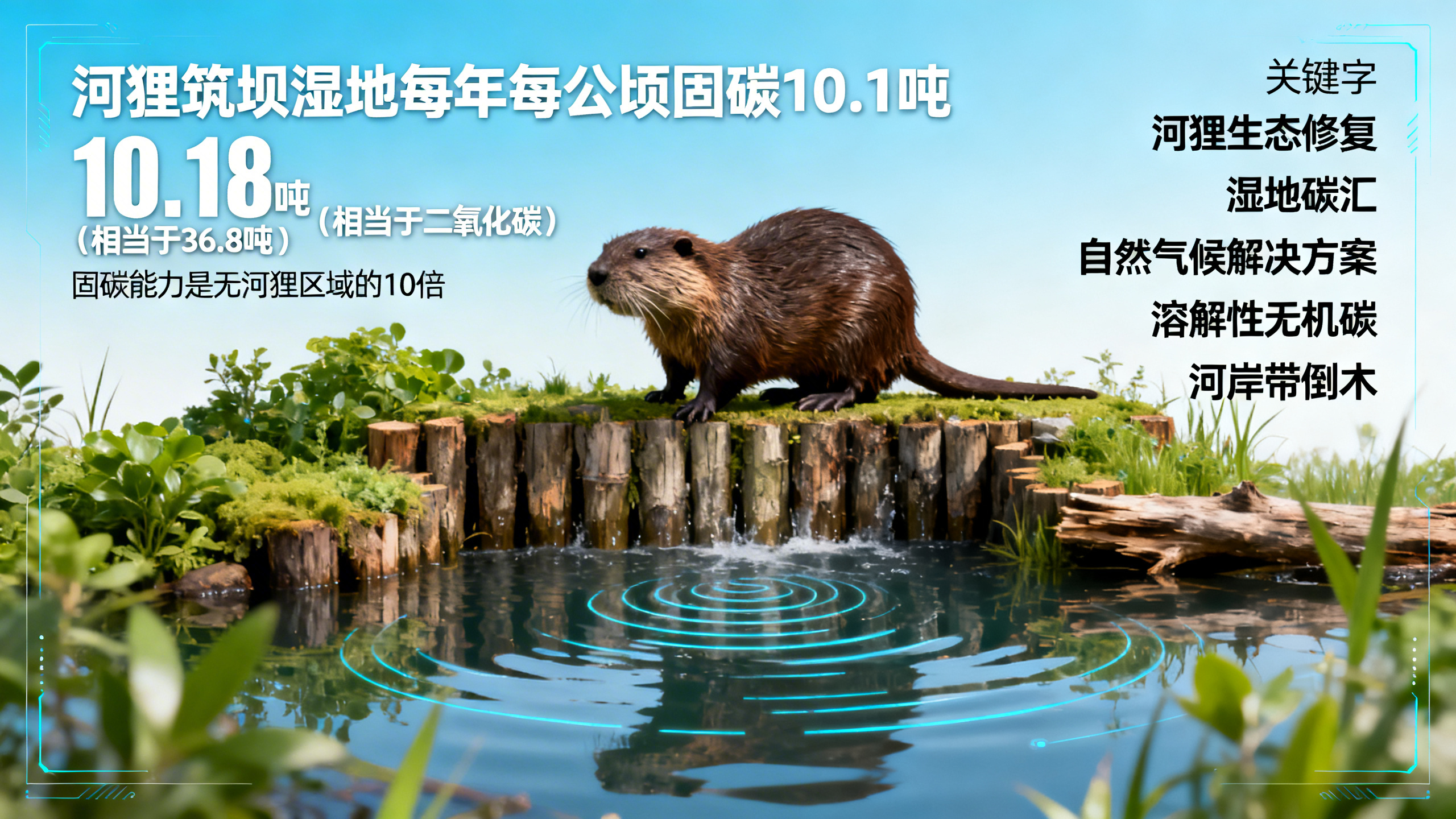 河狸正把河流变成强大的“吸碳能手”