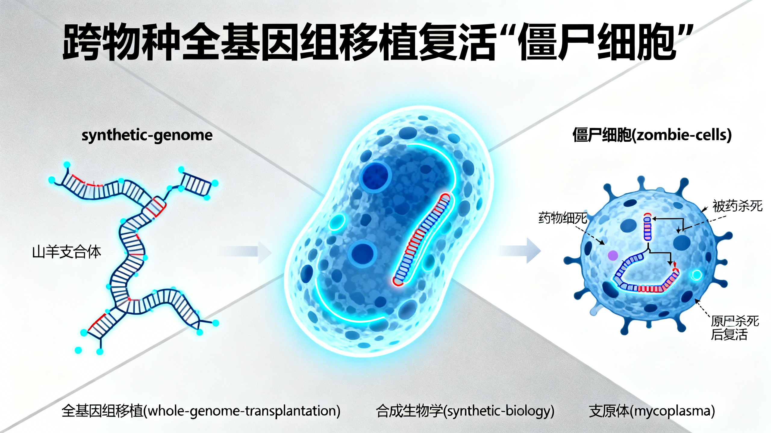 “僵尸细菌”复活记：基因组移植让“死亡”细菌重获新生