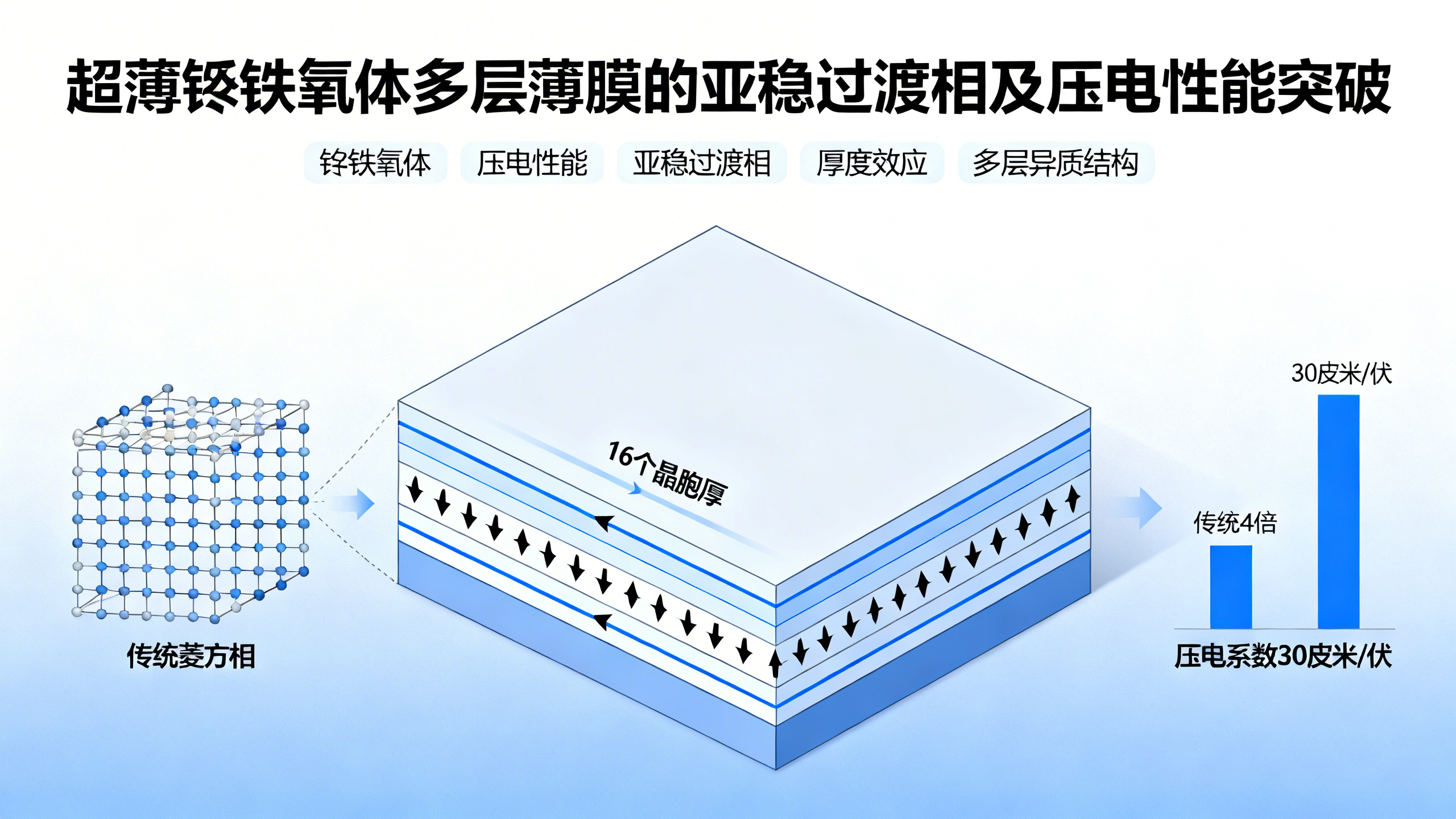 超薄铋铁氧体为何能产生超强压电效应？