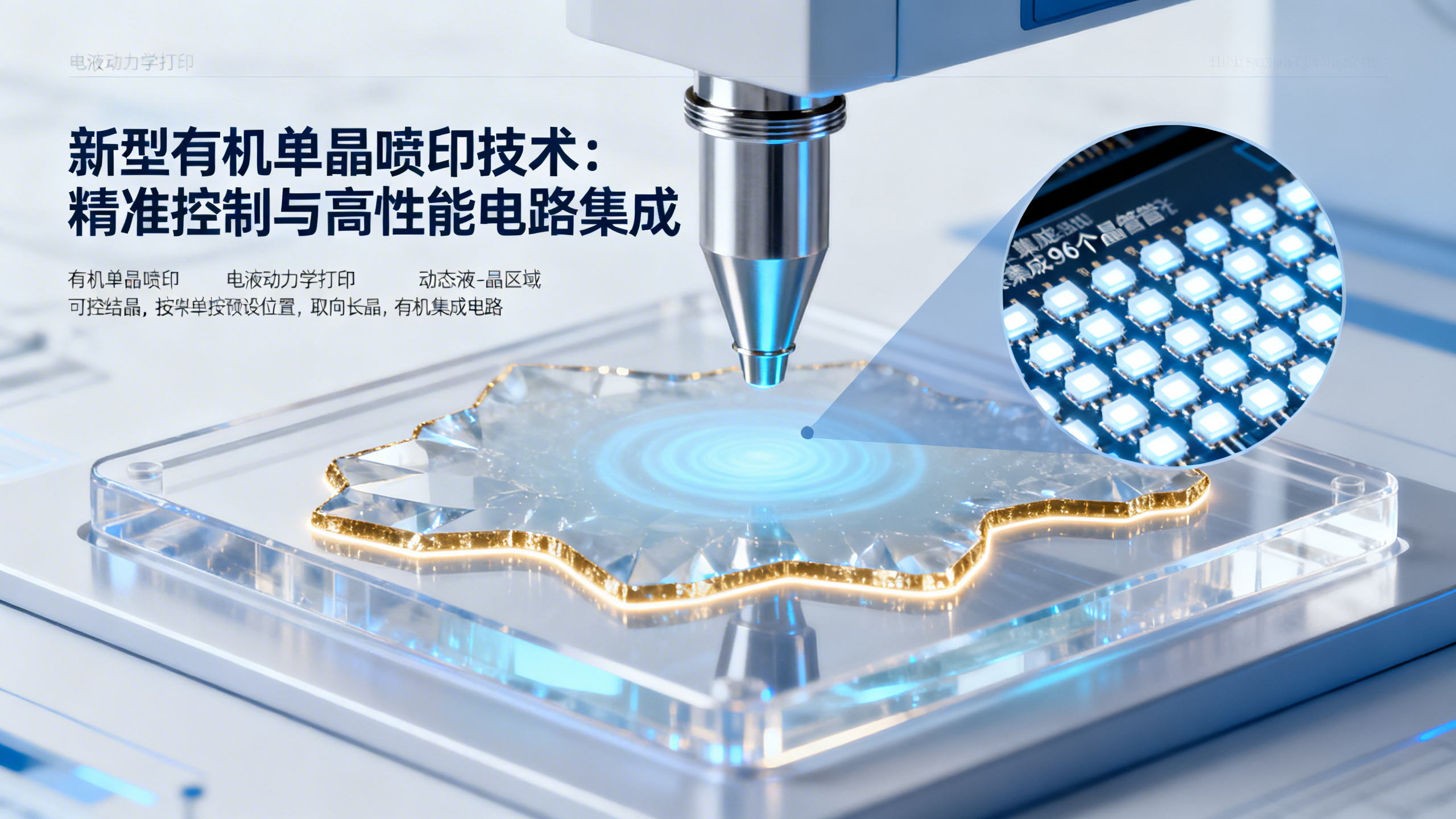 可编程数码打印制备有机单晶，用于集成电子器件