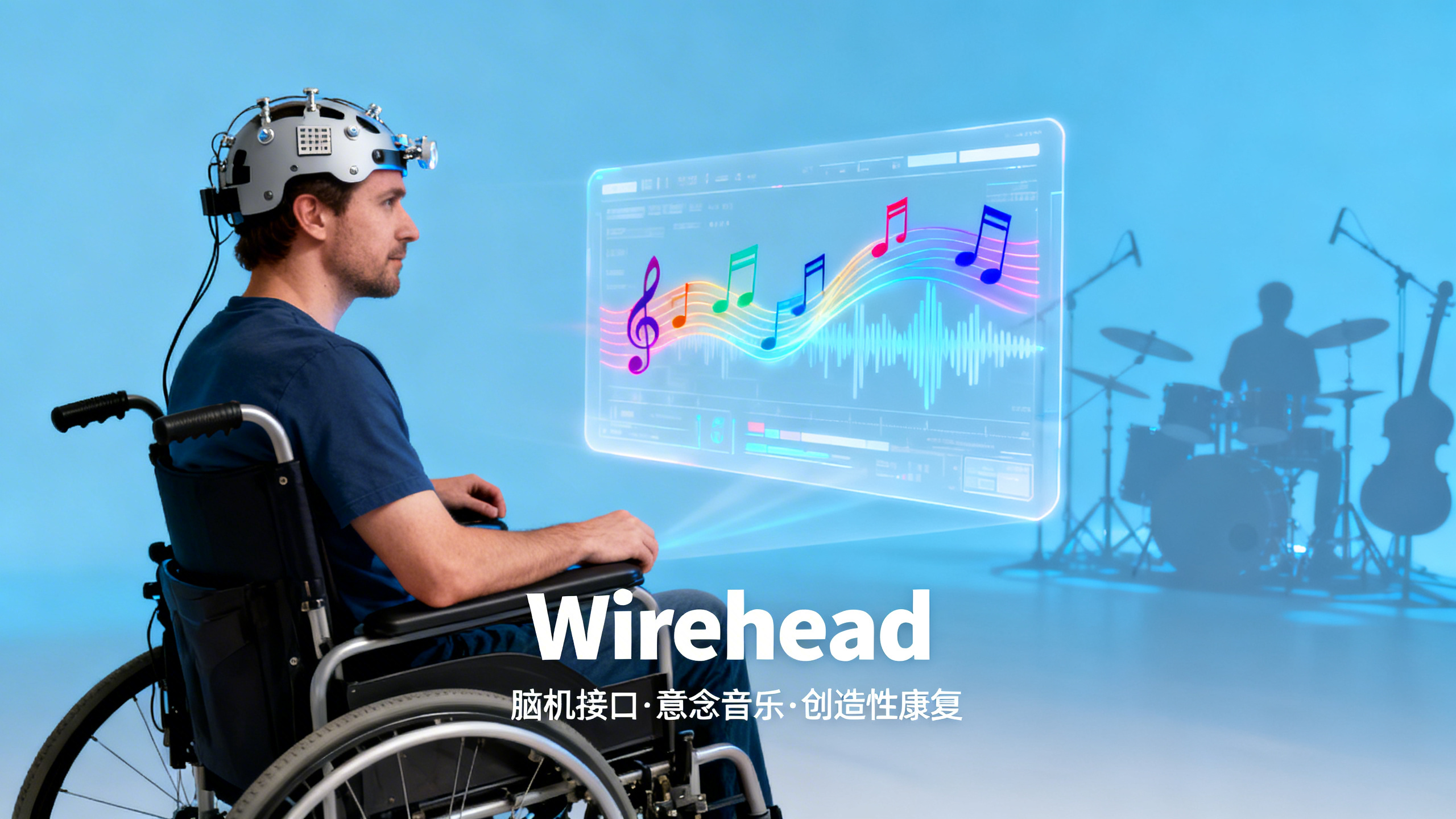 他用脑内植入设备演奏音乐