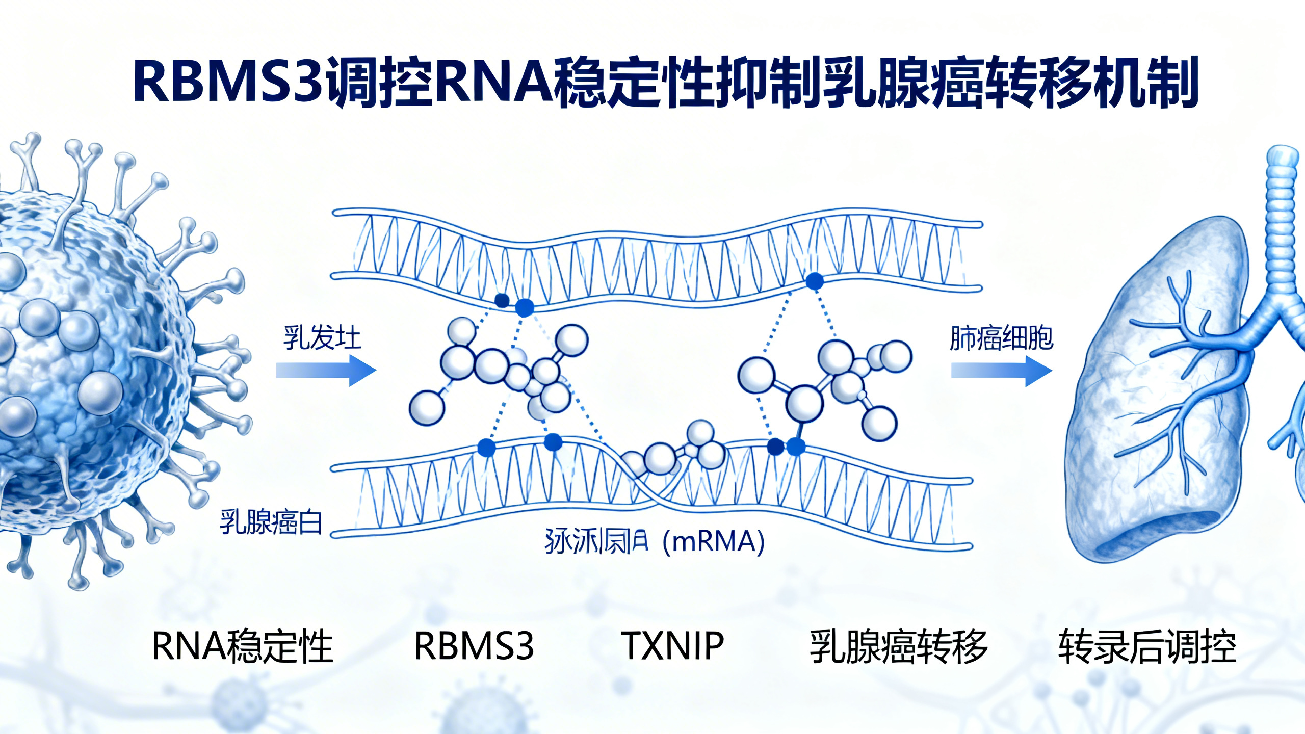 mRNA稳定性调控如何抑制乳腺癌转移