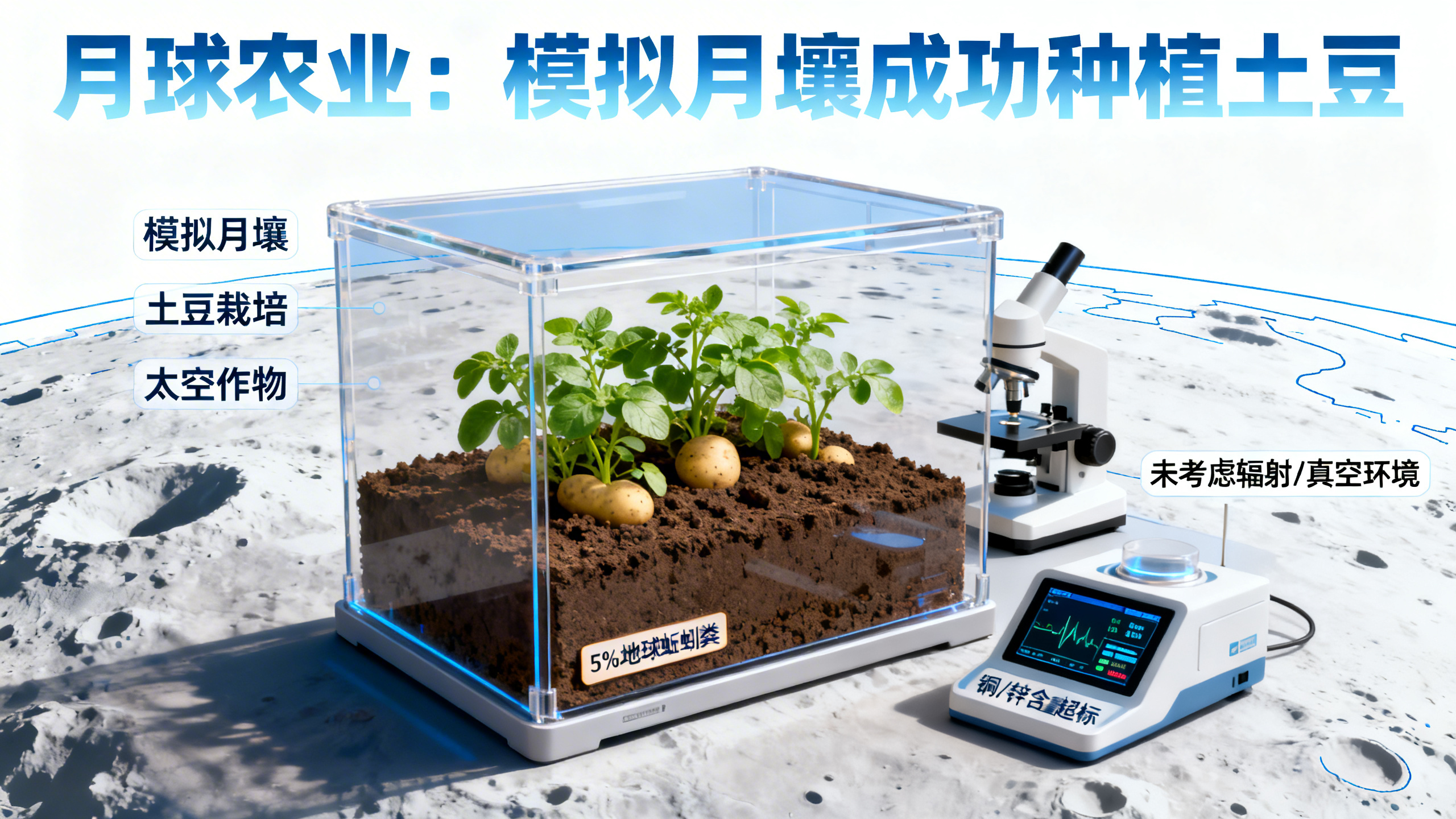 土豆能在月球上种出来吗？