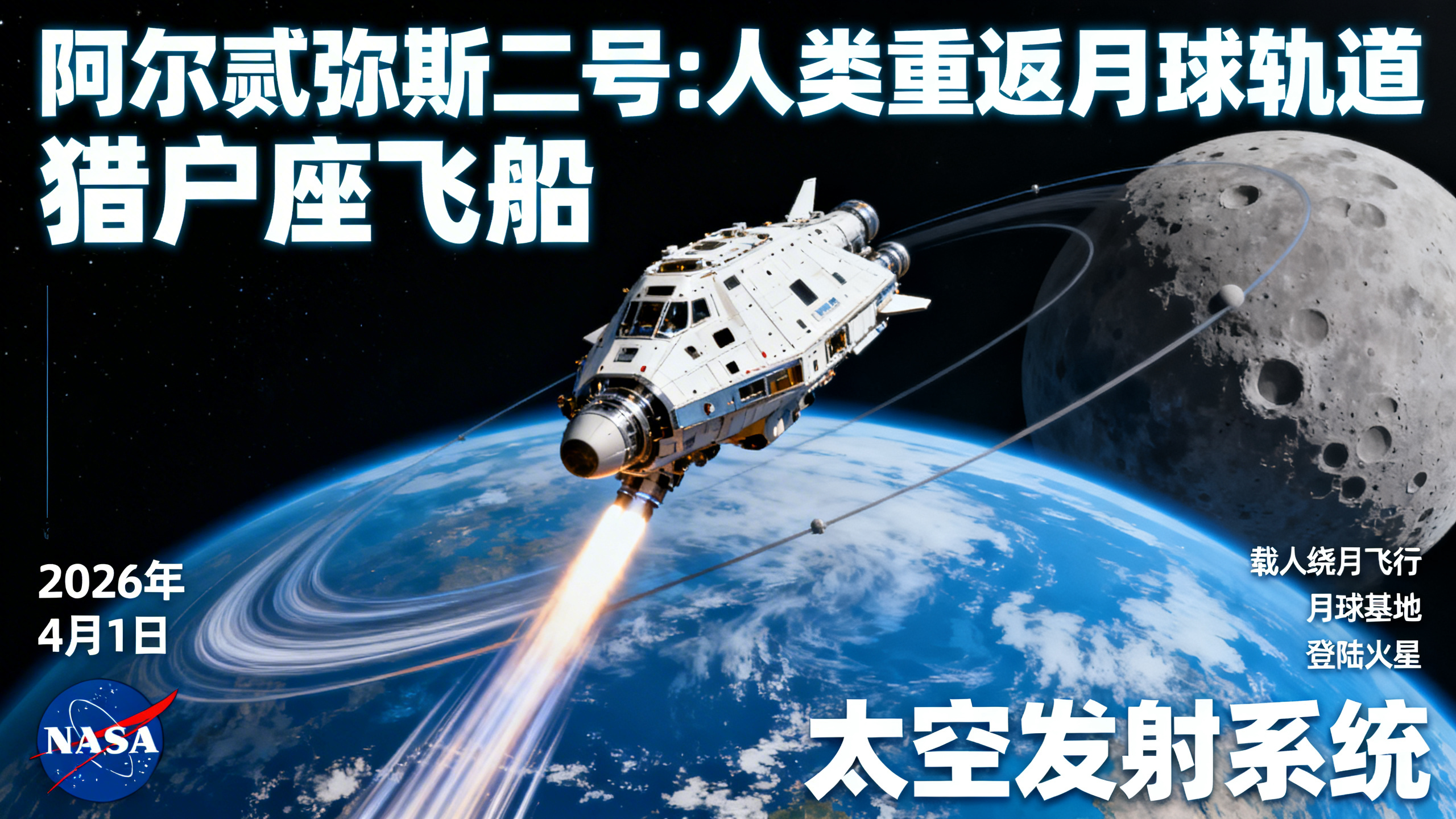 NASA发射“阿尔忒弥斯2号”：50年来首次载人绕月飞行