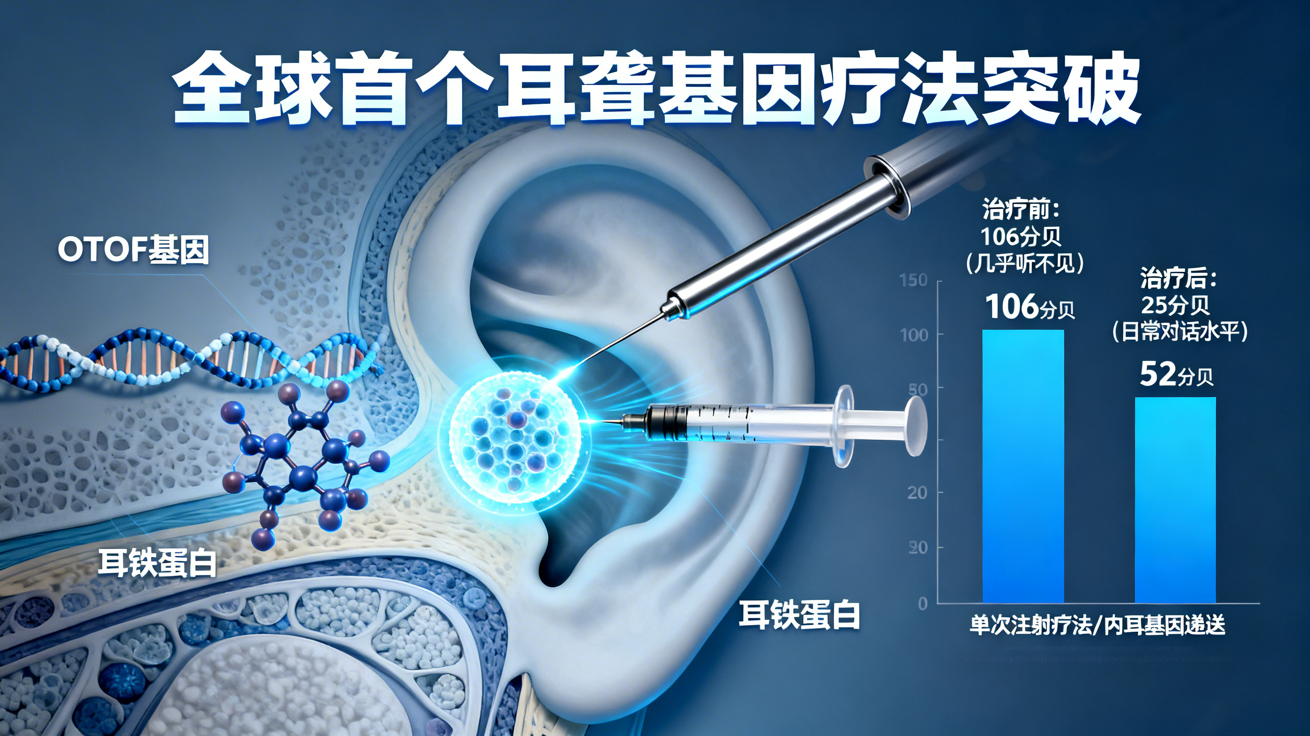 耳聋逆转：一针注射，几周恢复听力