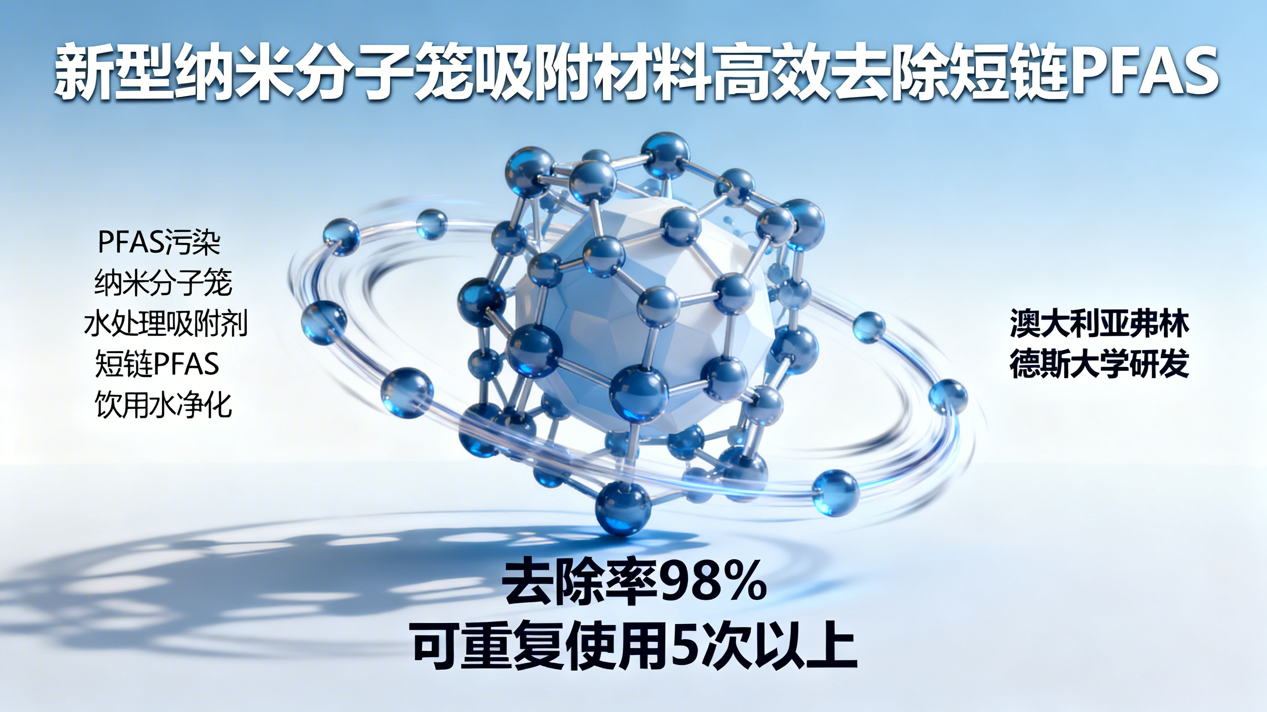 突破性净水器：永久去除98%的有毒“永久化学品”