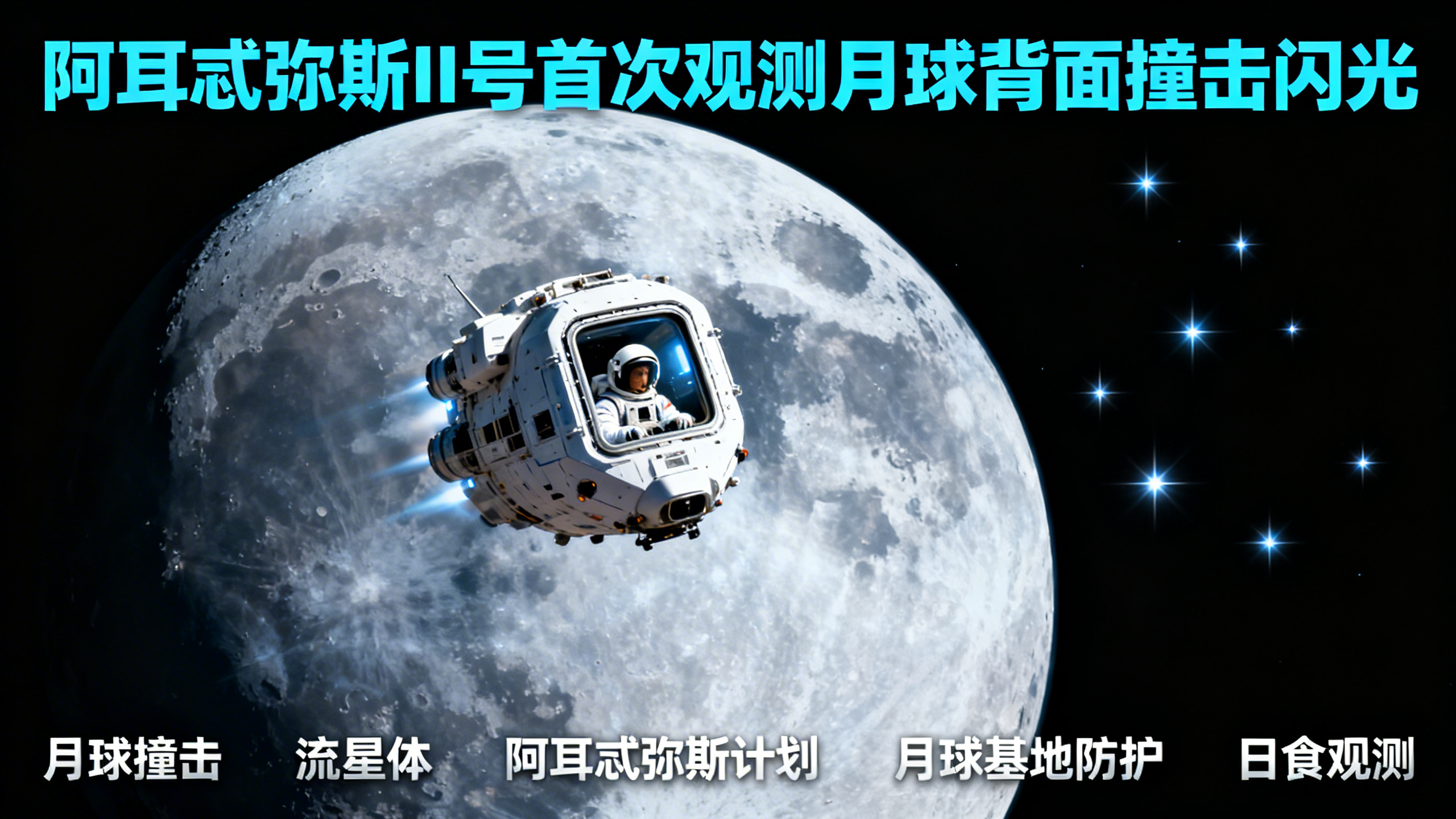 阿耳忒弥斯二号宇航员目睹6颗流星撞上月球