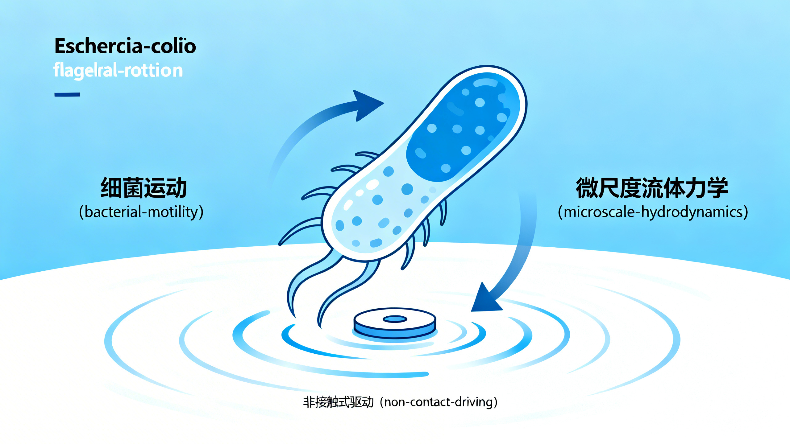 细菌不碰“圆盘”也能让它旋转