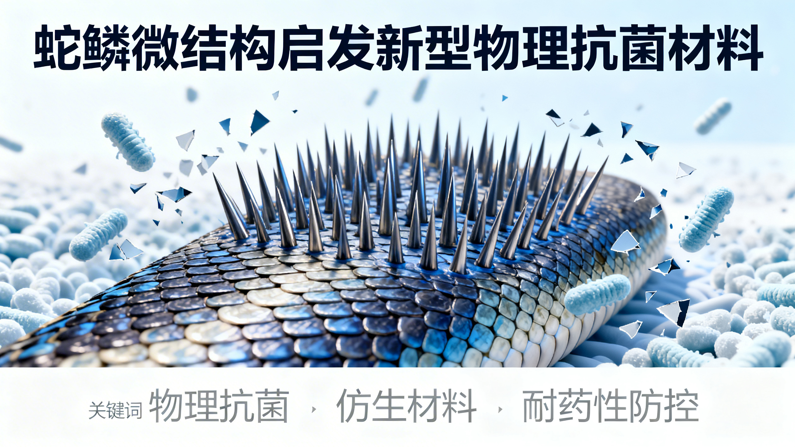 蛇皮上的微小凸起能阻挡细菌滋生